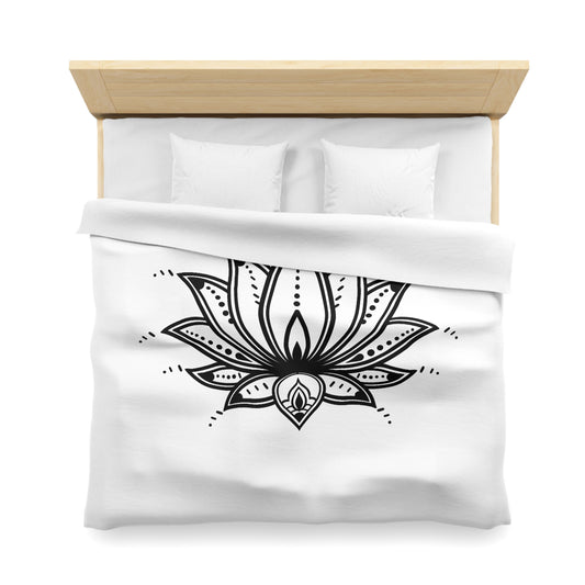 LOTUSBLÜTE BUDDHISTISCHES SYMBOL • Luxus Fleece Kuschelweich Bettwäsche 200x200 cm &  220x240 cm