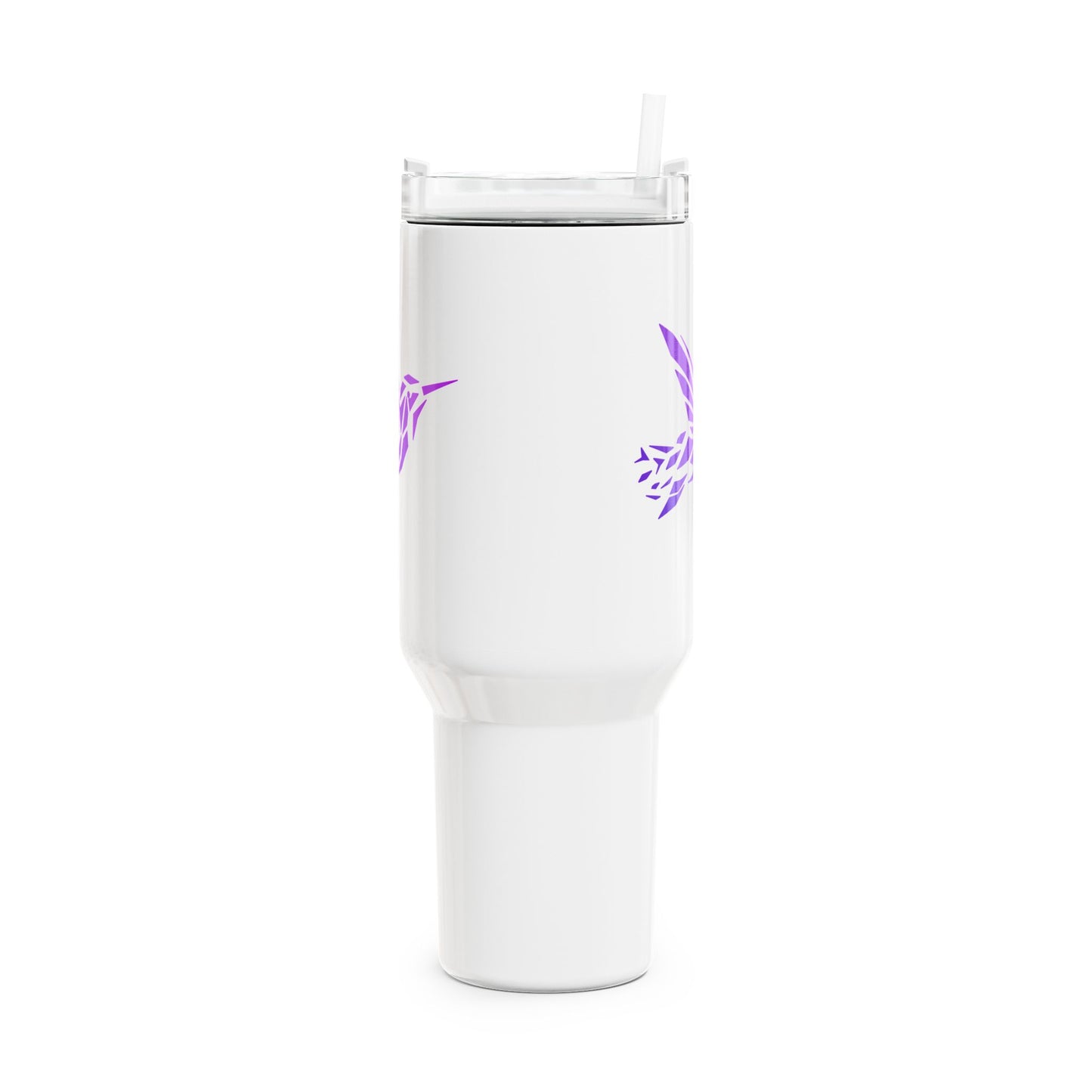 KOLIBRI COLIBRI VOGEL KLEIN SÜß NIEDLICH LILA VIOLET • Tumbler mit Henkel & Strohhalm • XXL Reisebecher 1,2L