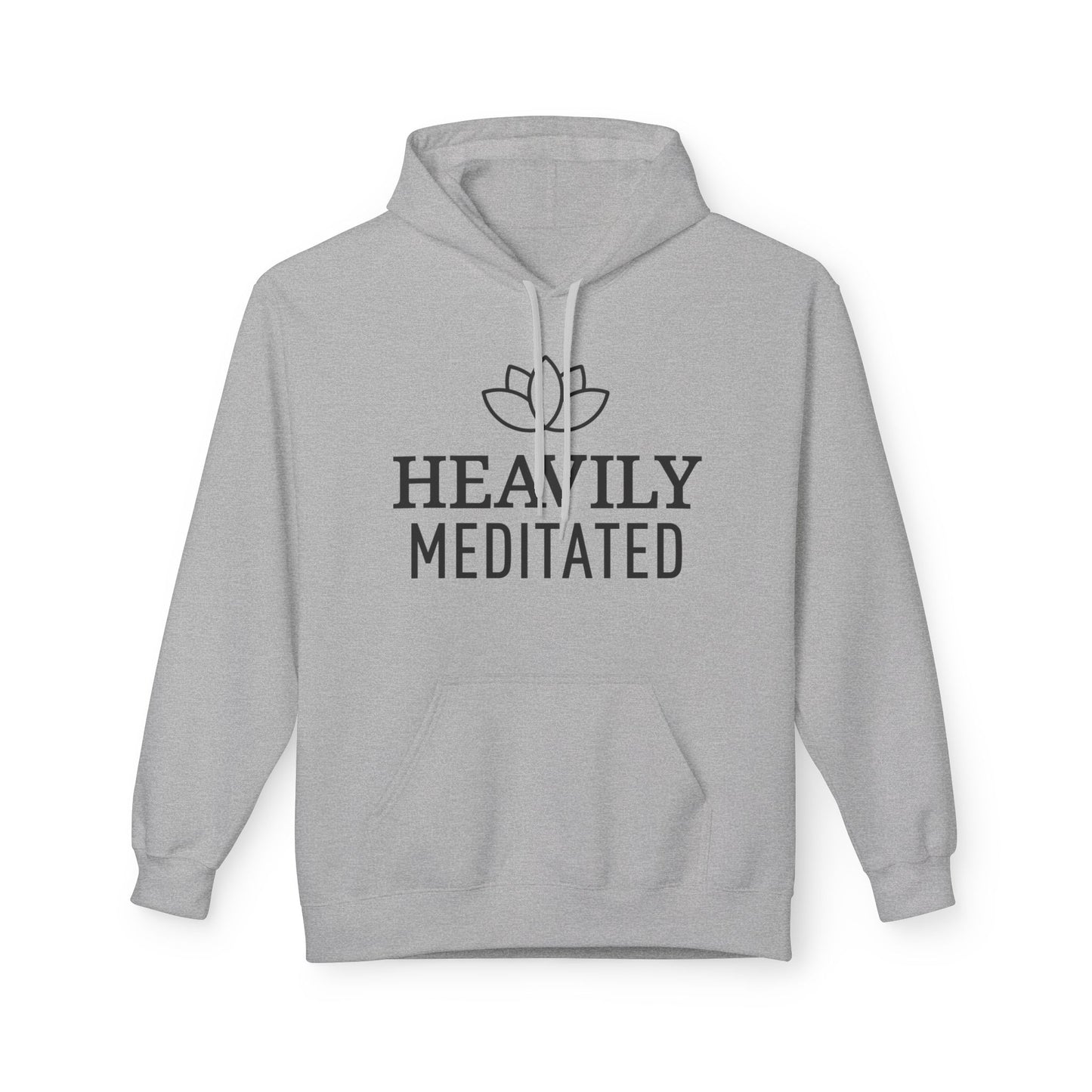 HEAVILY MEDITATED • LOTUSBLÜTE MINIMALISTISCHES DESIGN • Meditations Spruch Geschenkidee • Kuschelweicher Hoodie für Damen & Herren • Baumwolle 🌿 - YOGA SANTA