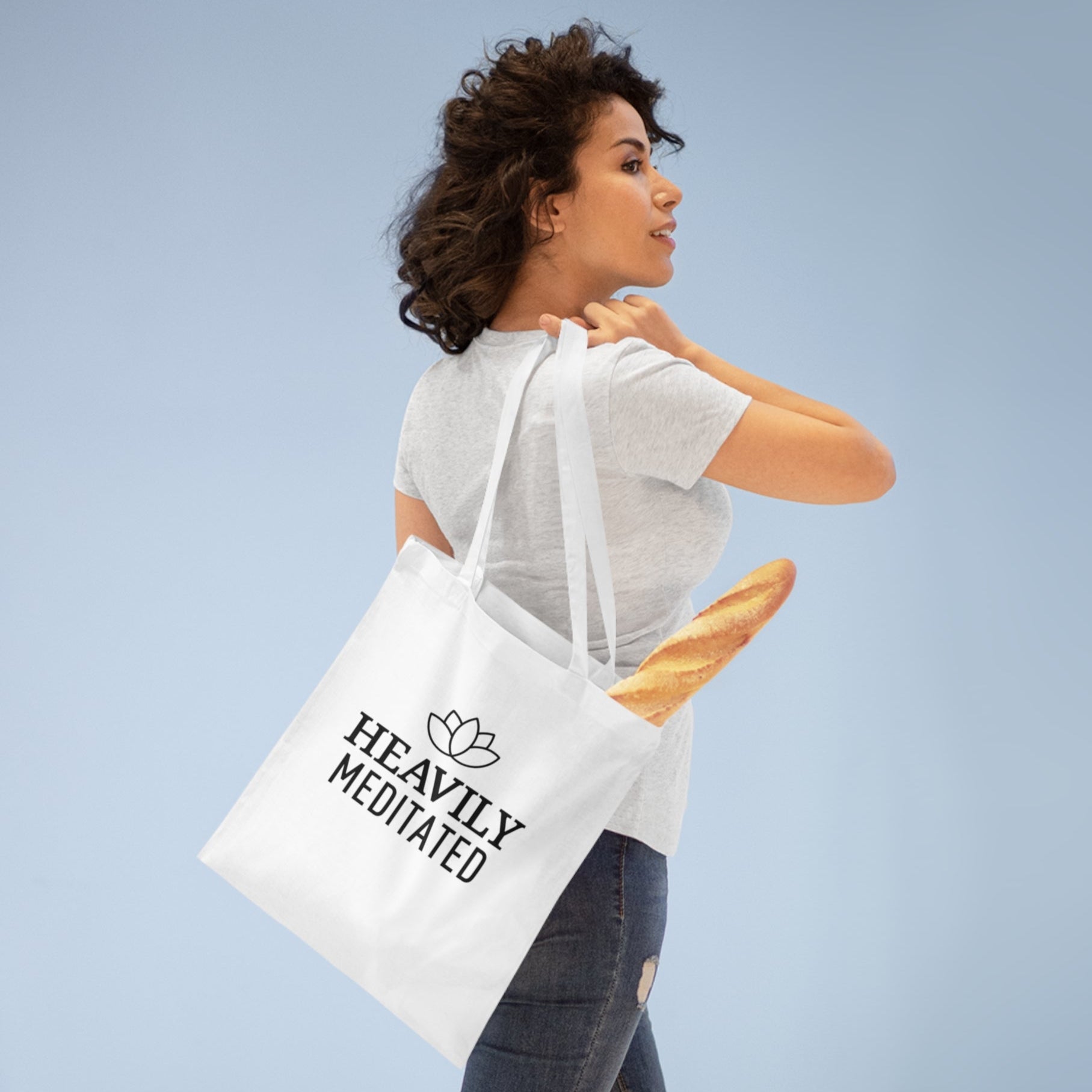 HEAVILY MEDITATED • Yoga Accessoire • Baumwolltasche Klein •  100 % Baumwolle 🌿 - YOGA SANTA