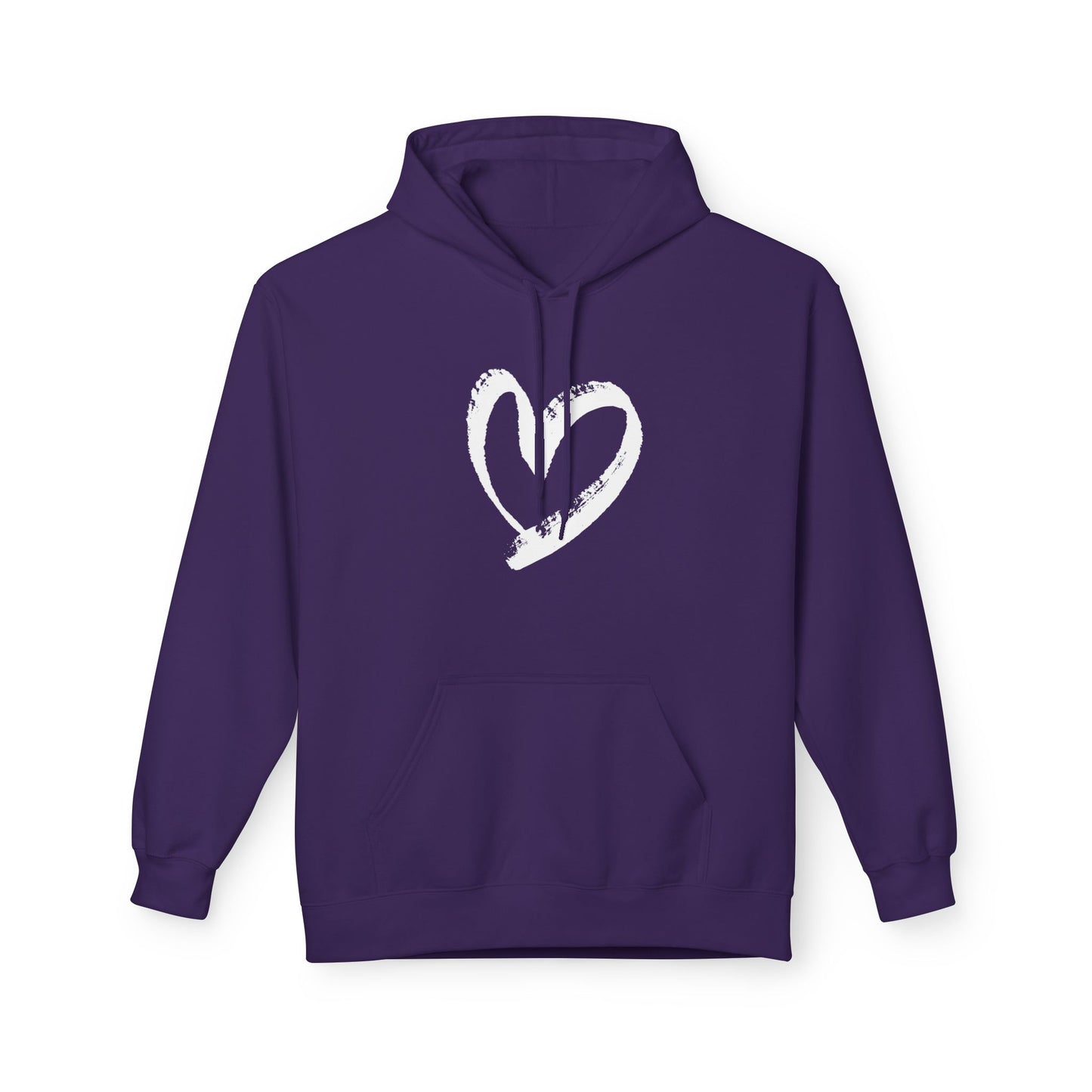 HERZ HERZCHEN HANDGEZEICHNETES DESIGN BILD MOTIV • Fleece Fitness Hoodie für Damen & Herren Kuschelpullover • Baumwolle 🌿