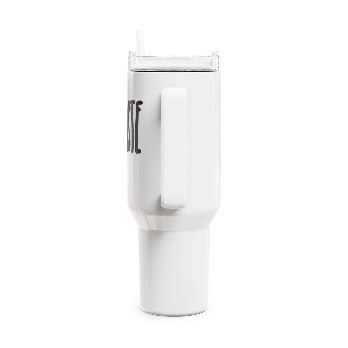 NAMASTE SPRUCH YOGA NIEDLICH • Tumbler mit Henkel & Strohhalm • XXL Reisebecher 1,2L - YOGA SANTA