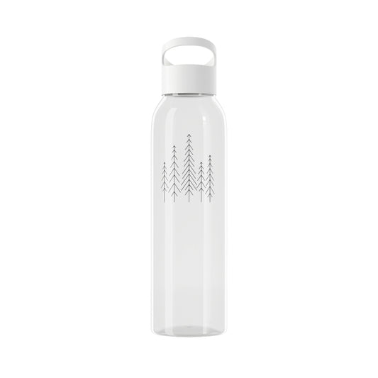 WALD BÄUME ZEICHNUNG MINIMALISTISCH • Wasserflasche Sky 650 ml