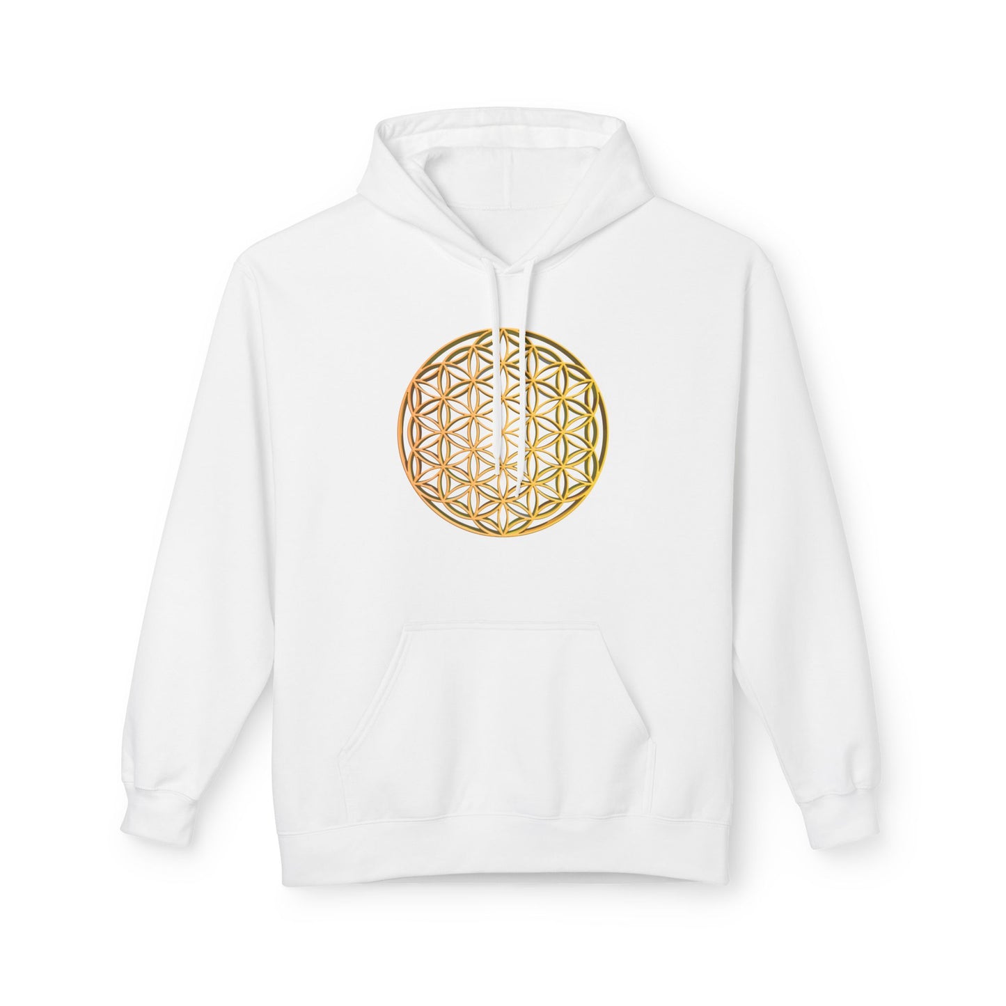 BLUME DES LEBENS SYMBOL MOTIV ZEICHEN PRINT GOLDOPTIK • Kuschelweicher Hoodie für Damen & Herren Fleece Pullover • Baumwolle 🌿