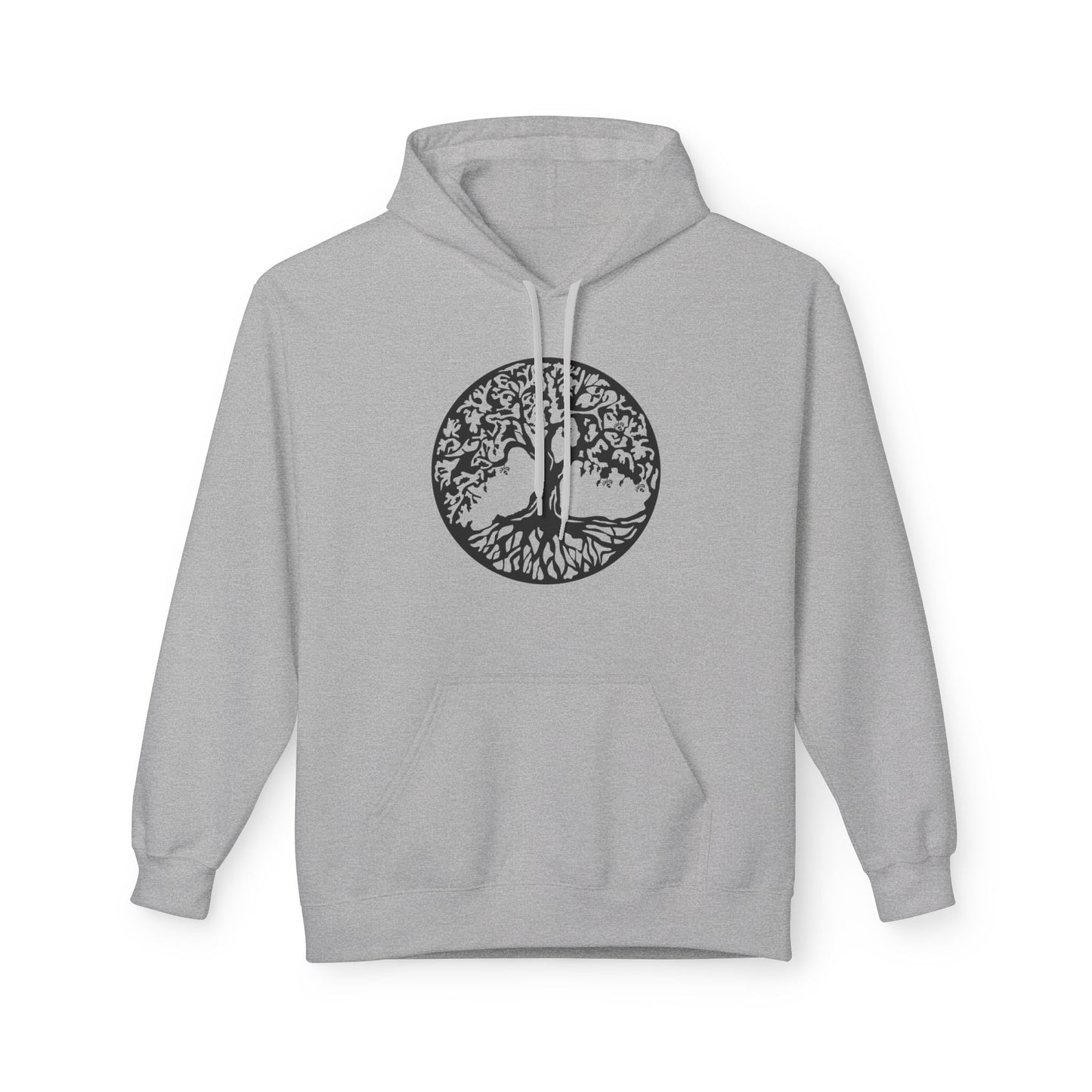 BAUM DES LEBENS SYMBOL ZEICHNUNG • Kuschelweicher Hoodie für Damen & Herren • Baumwolle 🌿