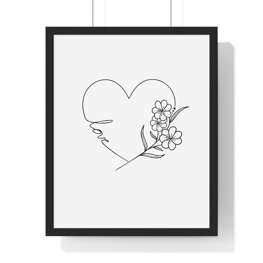 Vertical Framed Poster • Liebesbeweis Geschenk, LOVE Liebesbotschaft ❤️