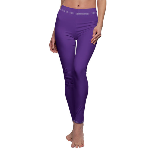 EINFARBIG LILA VIOLETT • Damen-Leggings mit Print Aufdruck • Beste Leggings für Sport & Alltag
