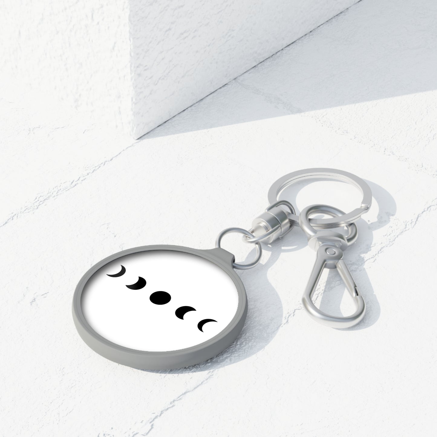 MONDPHASEN MONDZYKLUS • Edler Luxus Schlüsselanhänger mit Karabiner für Frauen & Männer