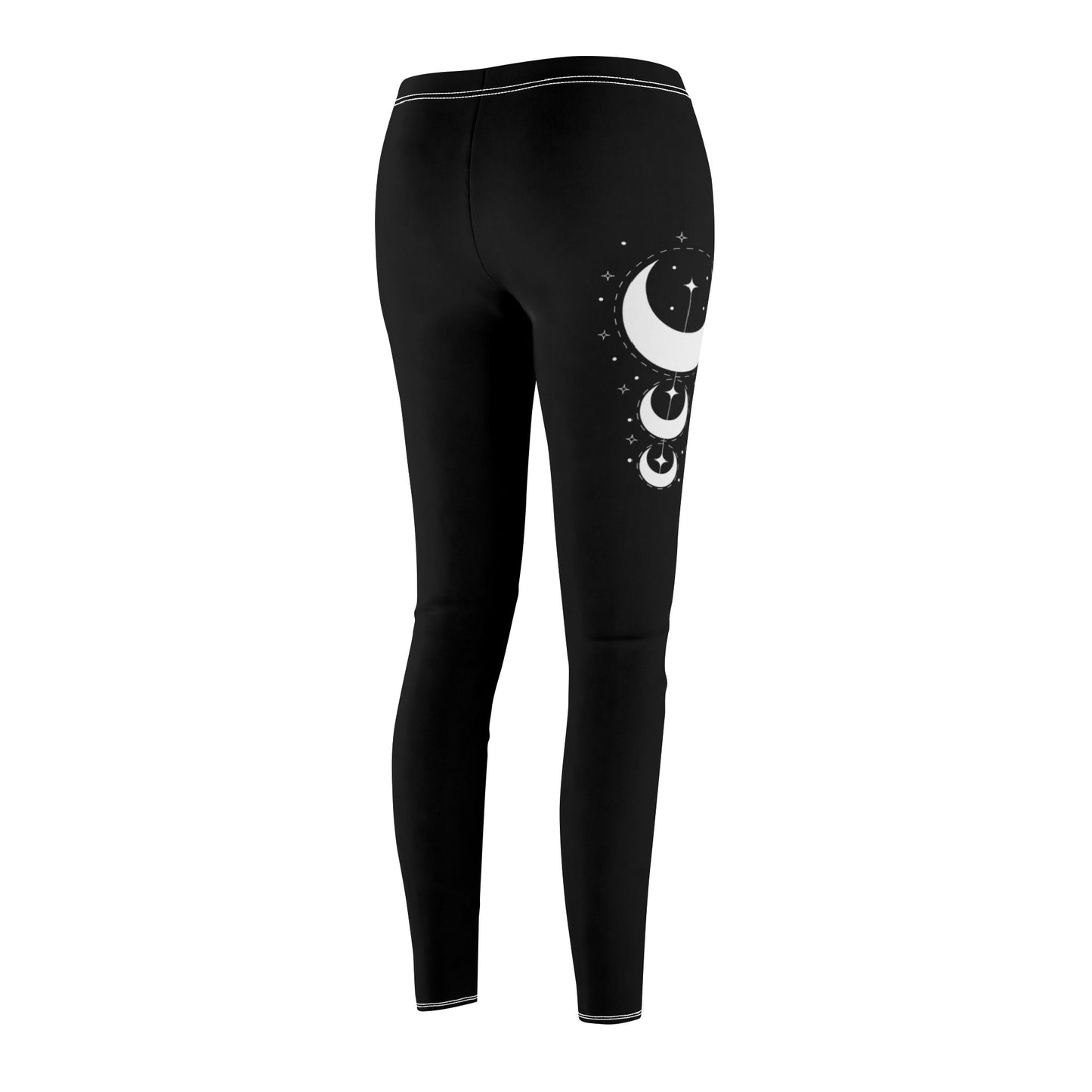 MONDSICHELN & STERNE • Sternenhimmel Damen Leggins Elegant Schwarz • Beste Leggings für Sport & Freizeit