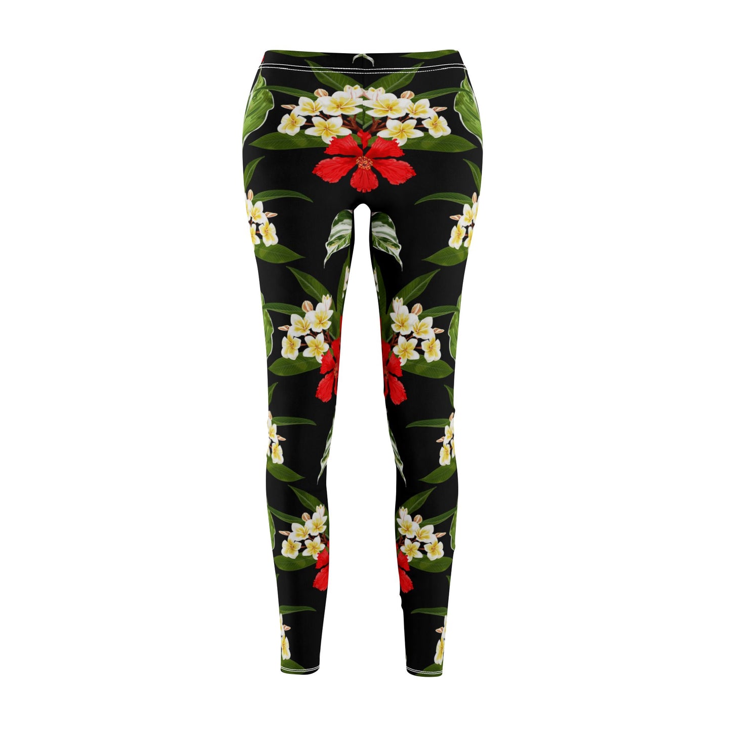 HAWAII BLUMENMUSTER EXOTISCHE DSCHUNGELBLUMEN BLUMENMUSTER • ÄSTHETISCHE Blumenprint Damen-Leggings • Beste Leggings für Sport & Alltag