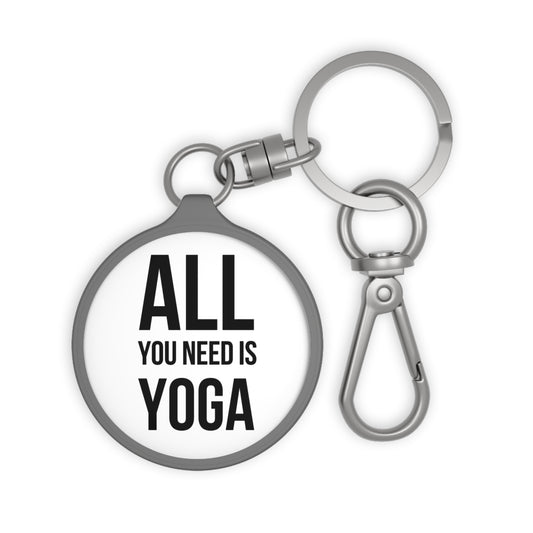 ALL YOU NEED IS YOGA - Hobby Liebhaber • Edler Luxus Schlüsselanhänger mit Karabiner für Frauen & Männer