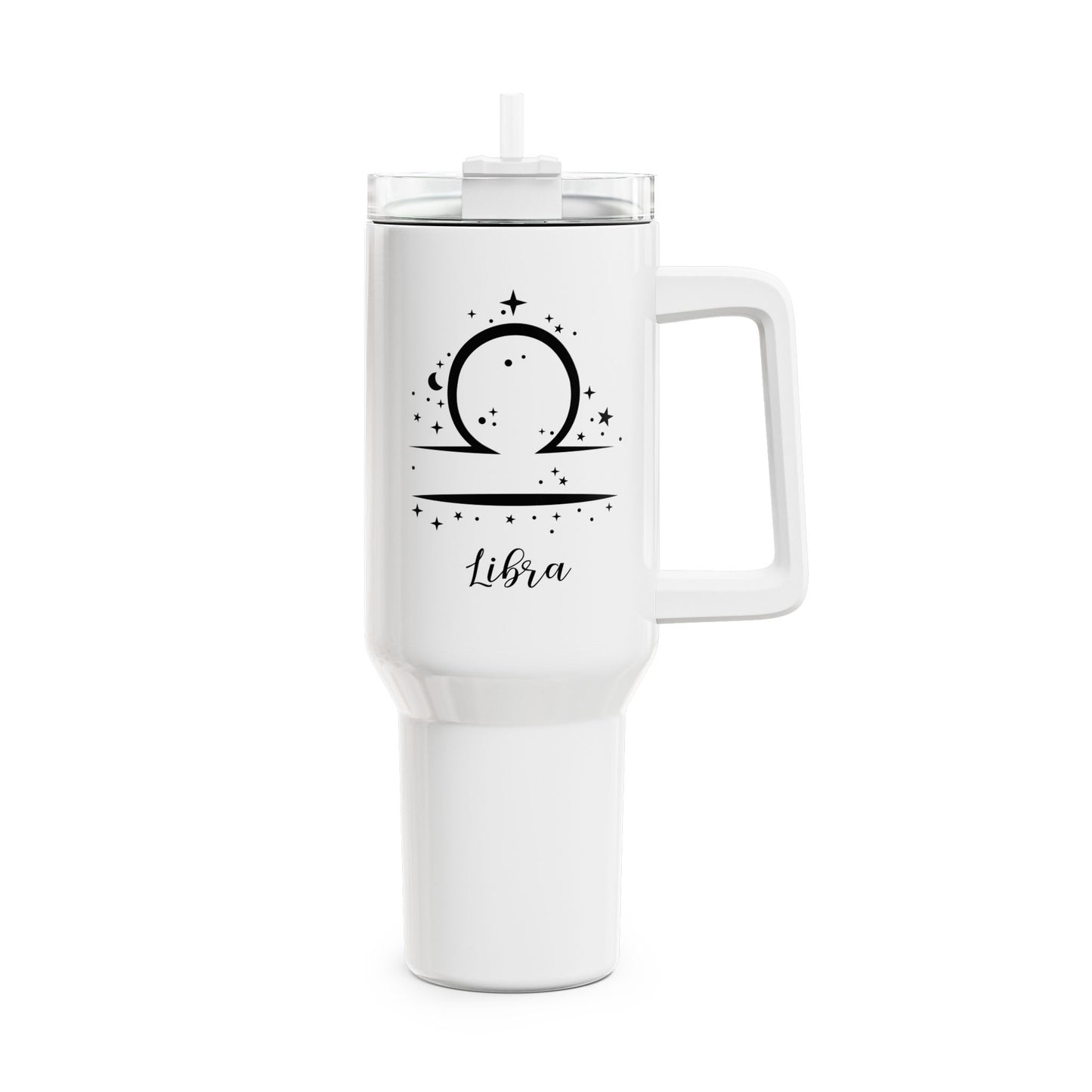 WAAGE LIBRA SYMBOL STERZEICHEN • Tumbler mit Henkel & Strohhalm • XXL Reisebecher 1,2L - YOGA SANTA