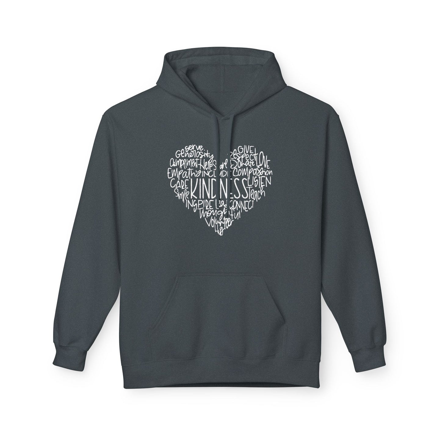 KINDNESS HERZ HERZCHEN BILD LOVE SCHRFIT LIEBESBEWEIS LIEBESBOTSCHAFT • Kuschelweicher Hoodie für Damen & Herren • Baumwolle 🌿