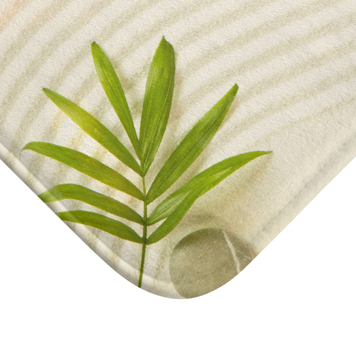 ZEN GARTEN PFLANZENBLÄTTER • Badvorleger / Fussmatte / Badteppich EXTRA Weich • 43 x 61 cm & 53 x 86 cm