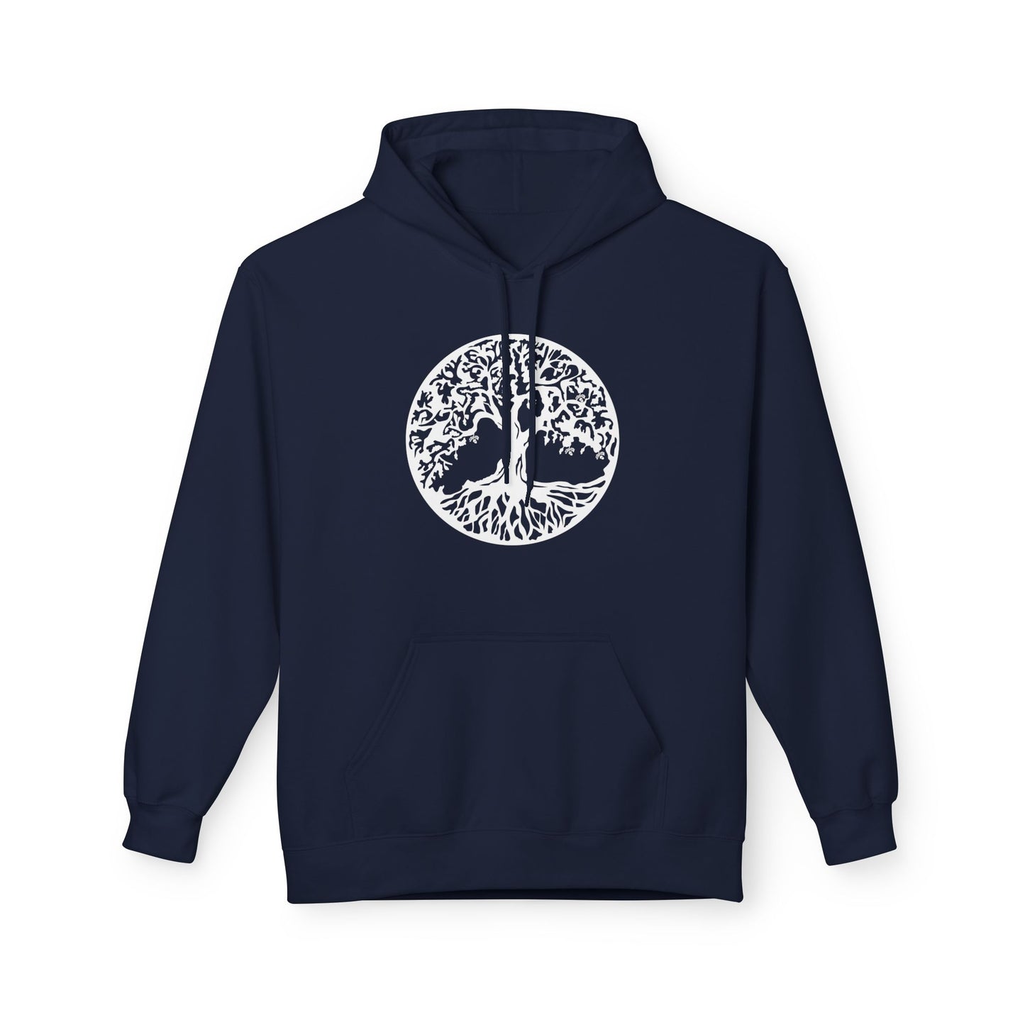 BAUM DES LEBENS SYMBOL ZEICHNUNG • Kuschelweicher Hoodie für Damen & Herren • Baumwolle 🌿