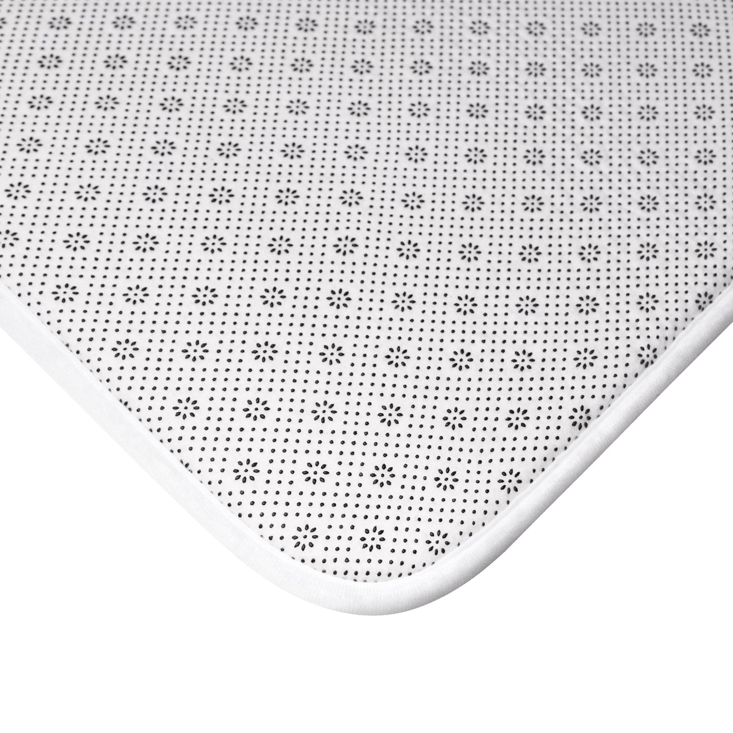SEED OF LIFE - Samen des Lebens - HEILIGE GEOMETRIE • Badvorleger Weiss / Fussmatte / Badteppich EXTRA Weich • 53 x 86 cm