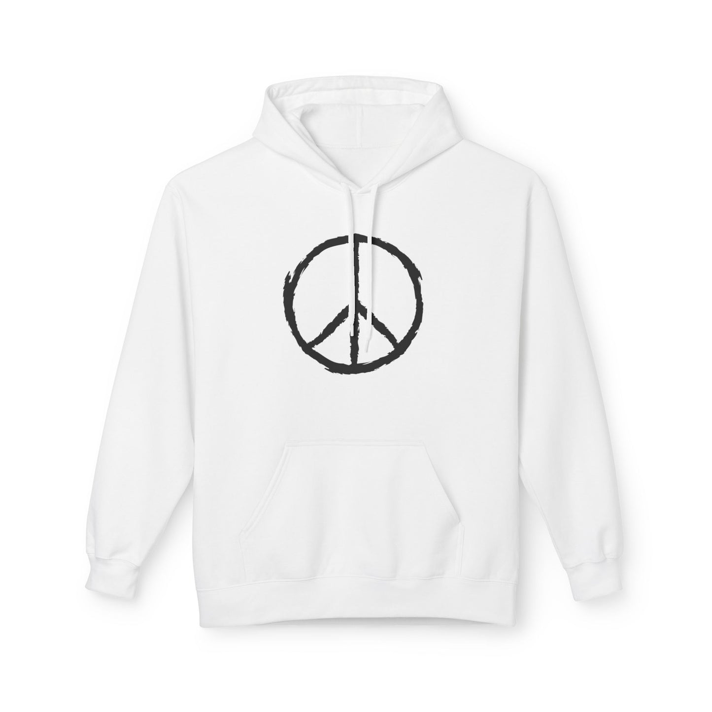 PEACE ZEICHEN HANDGEZEICHNET FRIEDENSSYMBOLE FRIEDENSBOTSCHAFT • Hippie Boho Hoodie für Damen & Herren • Baumwolle 🌿