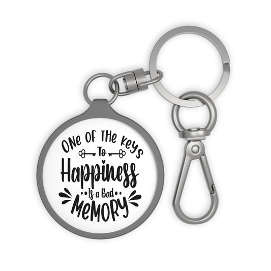 ONE OF THE KEYS TO HAPPINESS IS A BAD MEMORY - LUSTIG • Edler Luxus Schlüsselanhänger mit Karabiner für Frauen & Männer