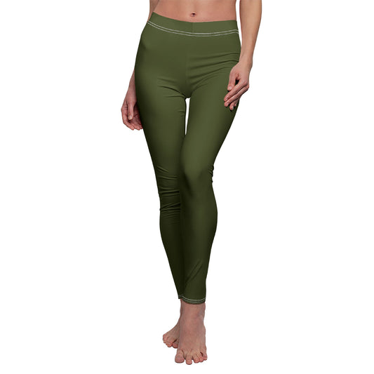 EINFARBIG OLIVEGRÜN • Naturfarbene Damen-Leggings • Beste Leggings für Sport & Alltag