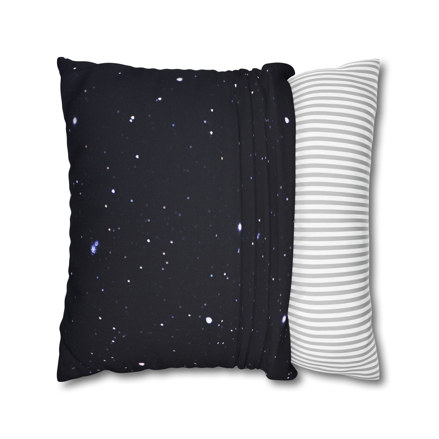 STERNENHIMMEL GALAXY • Deko Kissenbezug mit Reißverschluss Quadratisch Weiß