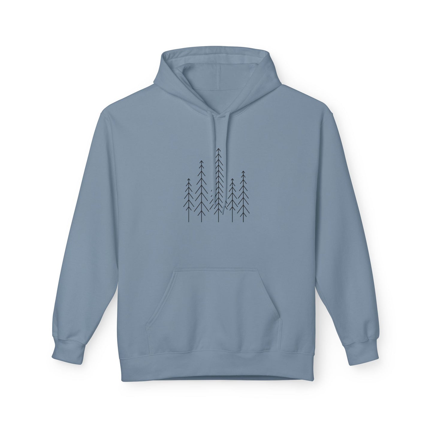 BÄUME WALD MOTIV • Minimalisitische Zeichnung • Kuscheliger Hoodie für Damen & Herren • Baumwolle 🌿