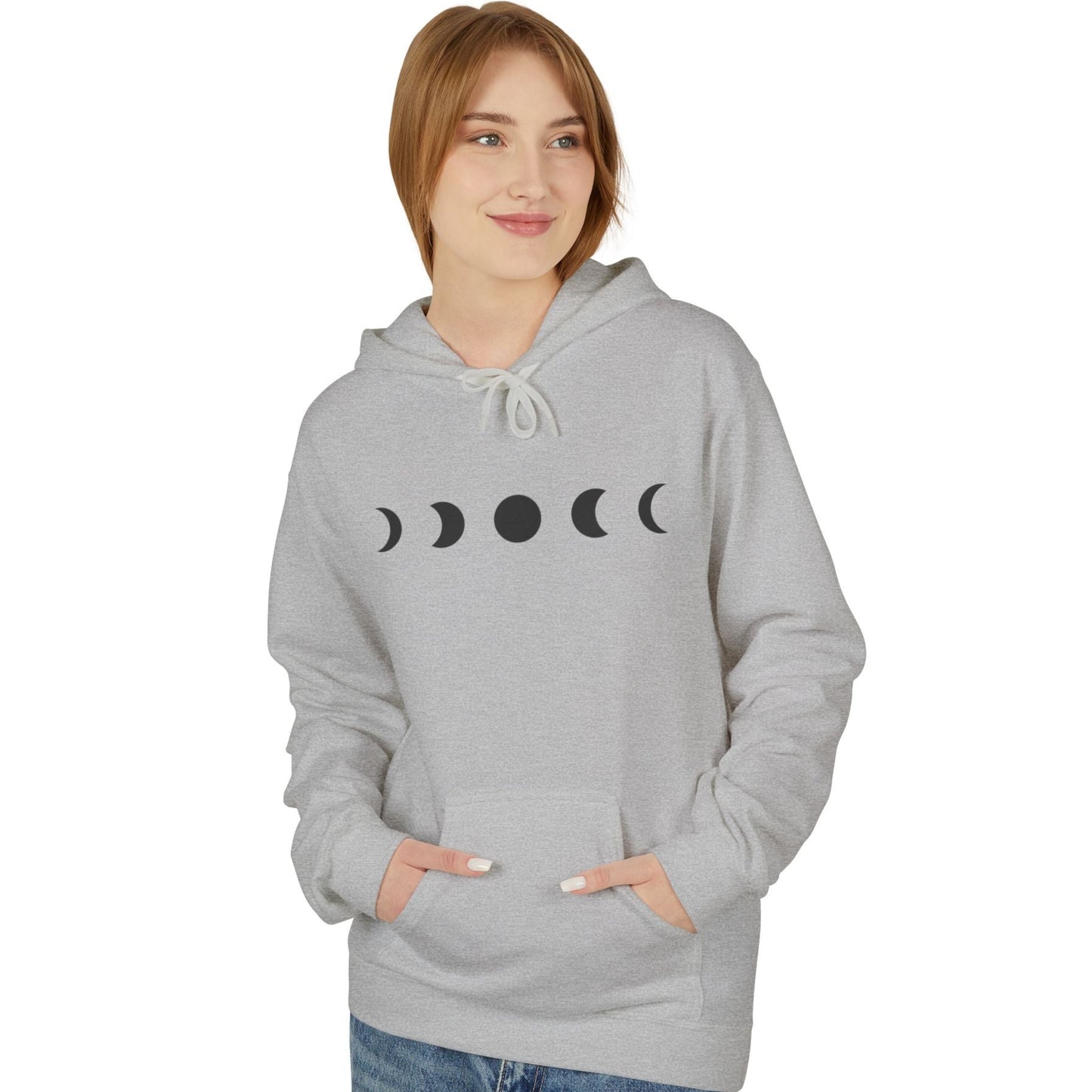MONDPHASEN ZEICHNUNG • Kuschelweicher Hoodie für Damen & Herren • Baumwolle 🌿