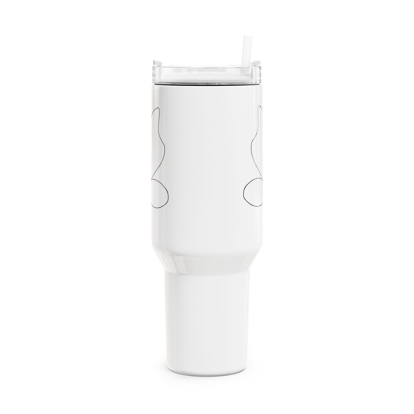 SCHMETTERLING EINE-LINIE-ZEICHNUNG minimalistisch • Tumbler mit Henkel & Strohhalm • XXL Reisebecher 1,2L