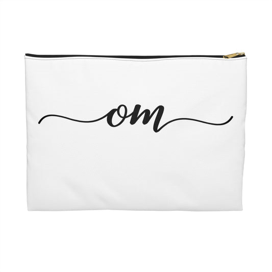 OM YOGA SPRUCH MEDITATION OHM AUM • Handtaschen Organizer Flach mit Reißverschluss • Groß & Klein