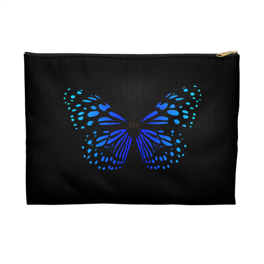 BLAUER SCHMETTERLING FALTER SCHÖN ÄSTHETISCH • Handtaschen Organizer Flach mit Reißverschluss • Groß & Klein