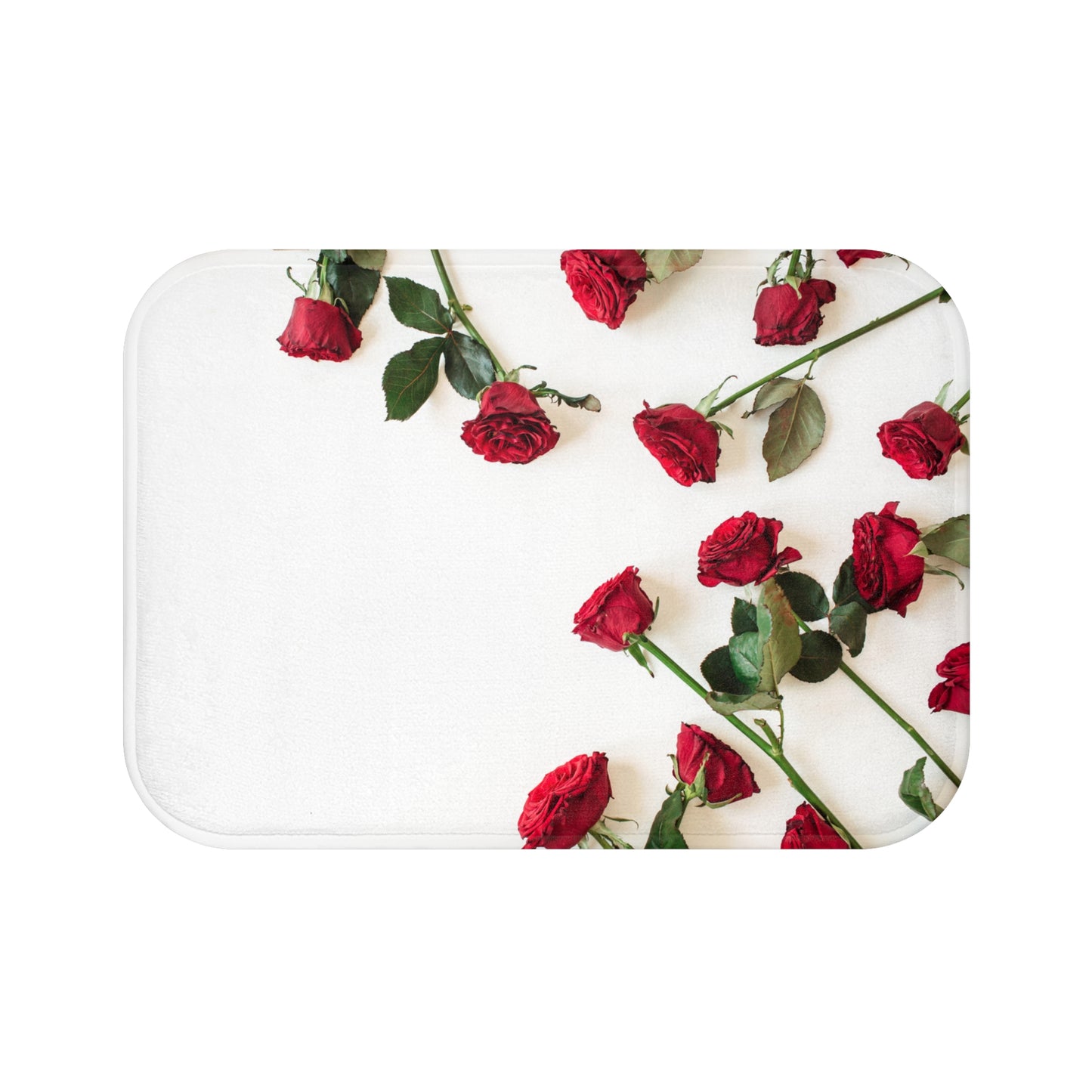 ROTE ROSEN FOTODRUCK QUALITÄT • Liebesbeweis Geschenk, LOVE Liebesbotschaft ❤️ • Badvorleger / Fussmatte / Badteppich EXTRA Weich • 43 x 61 cm & 53 x 86 cm