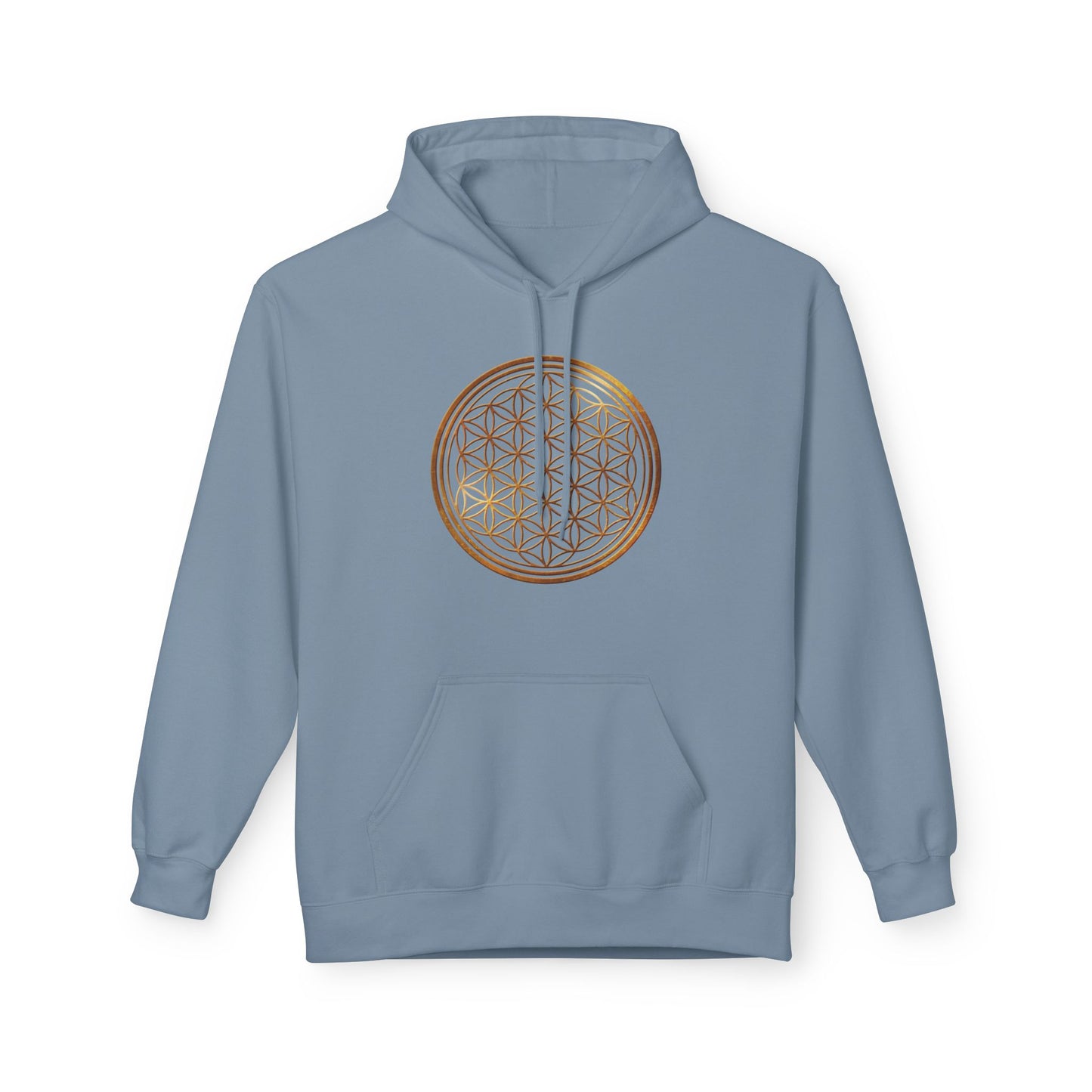 BLUME DES LEBENS SYMBOL ZEICHEN PRINTMOTIV • SPIRITUELLER Hoodie für Damen & Herren Fleece Kapuzenpullover Kuschelweich • Baumwolle 🌿