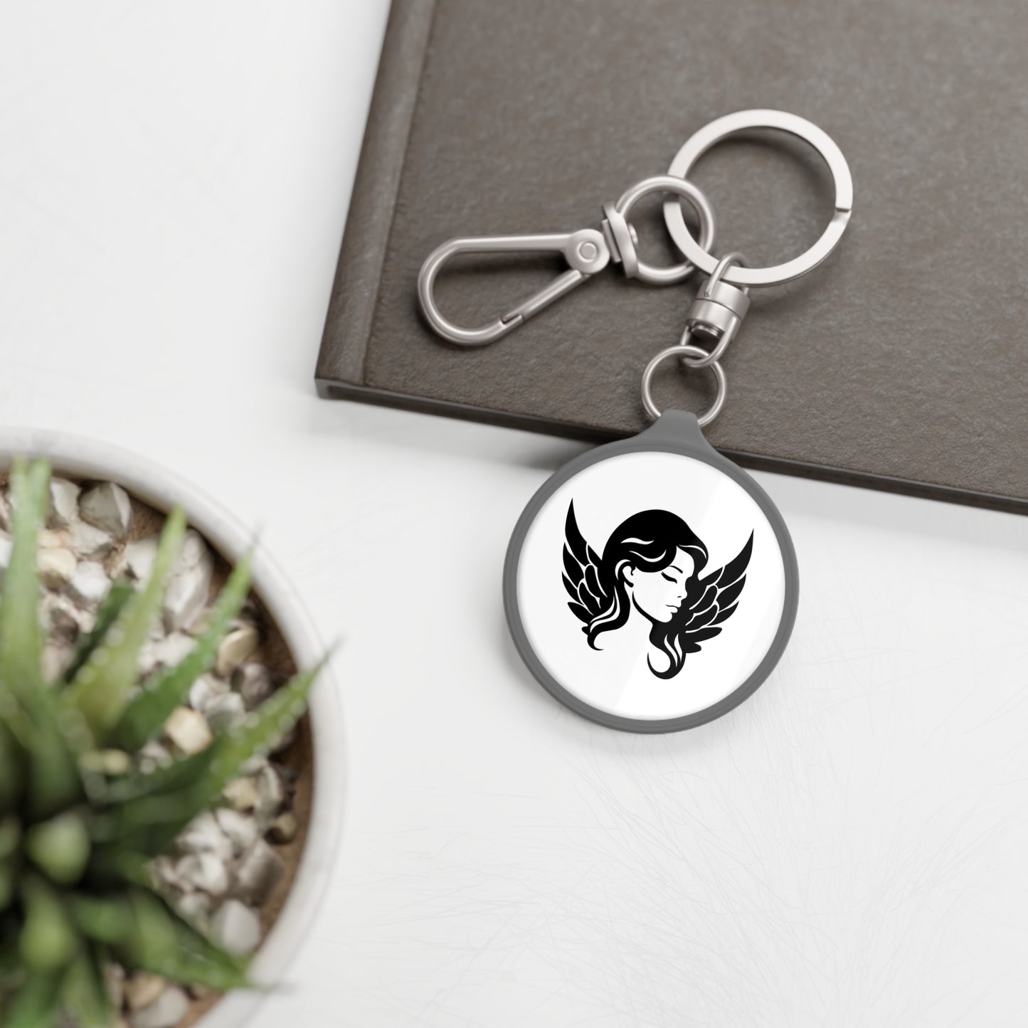 SCHUTZENGEL SCHÖNE FRAU TALISMAN • Edler Luxus Schlüsselanhänger mit Karabiner für Frauen & Männer