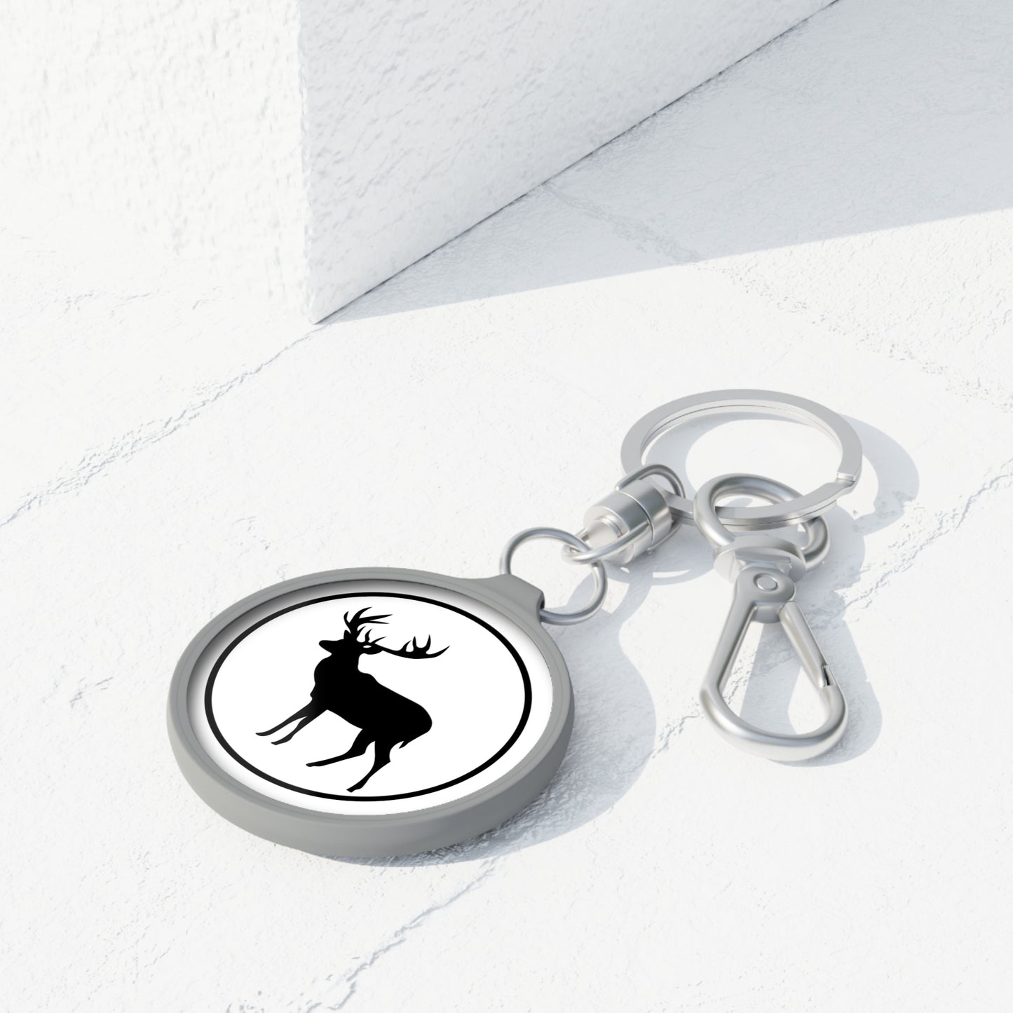HIRSCH ANHÄNGER JAGDMOTIV • Edler Luxus Schlüsselanhänger mit Karabiner für Frauen & Männer