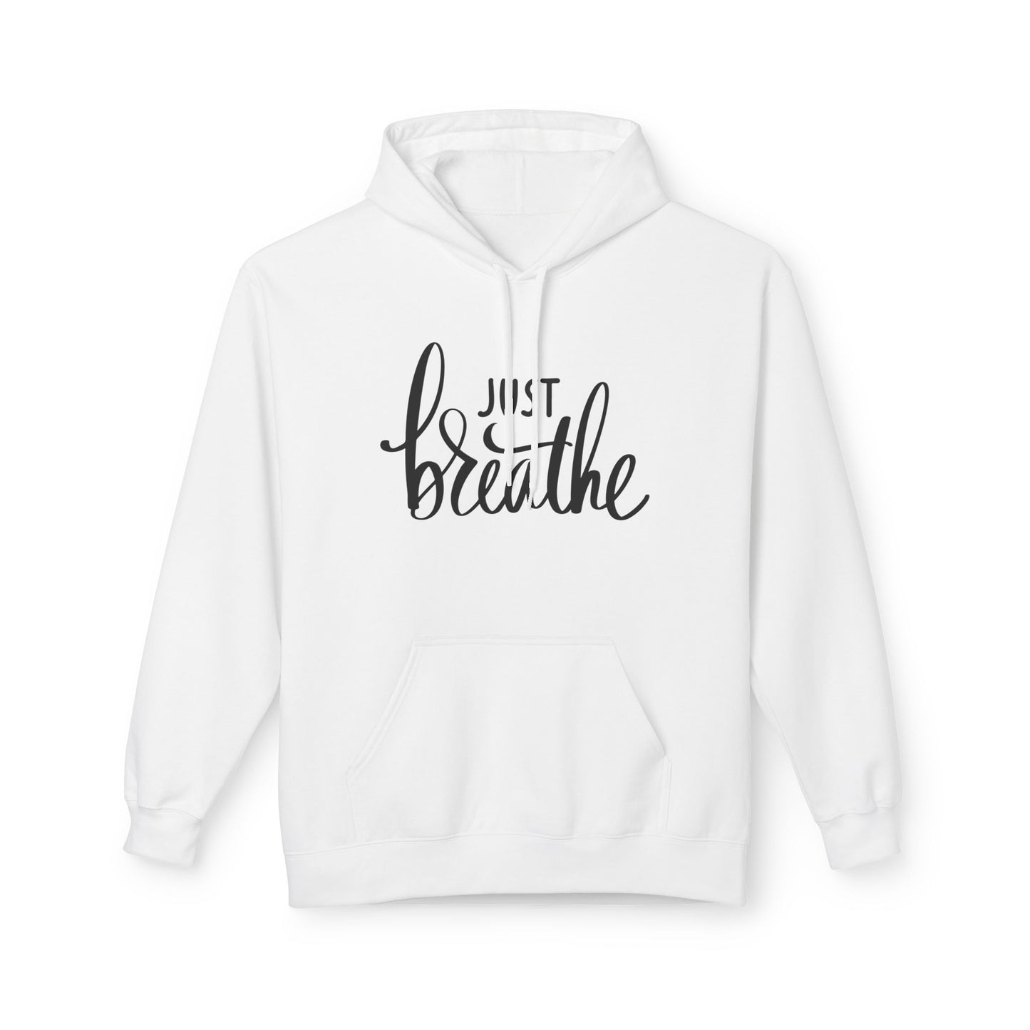 JUST BREATHE • Yoga Meditations Spruch Inspirierender Kuschelweicher Hoodie für Damen & Herren • Baumwolle 🌿