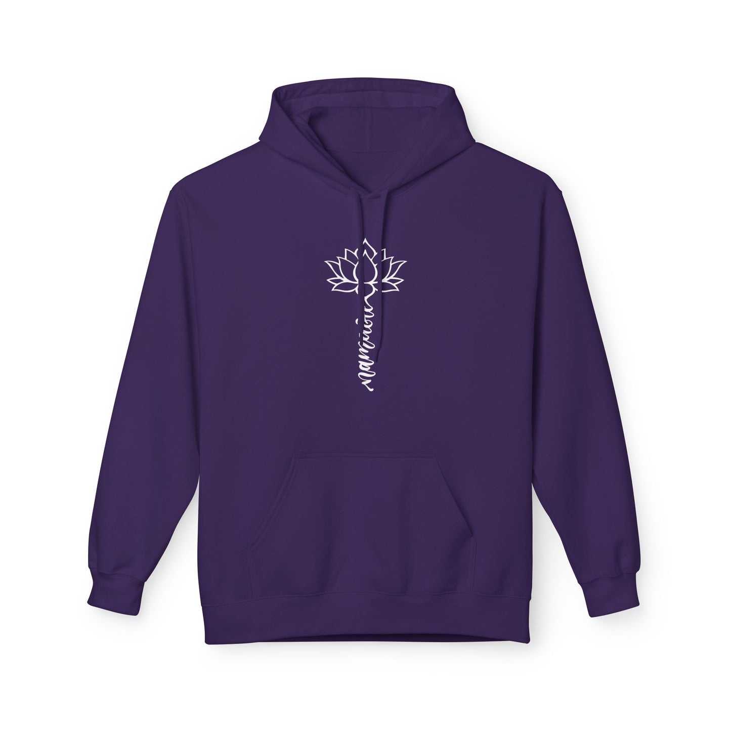 NAMASTE SCHRIFT LOTUSBLÜTEN LOTUSBLUME • BUDDHISTISCHER, HINDUISTISCHER, SANSKRIT YOGA Hoodie für Damen & Herren Fleece Kuschelweich • Baumwolle 🌿