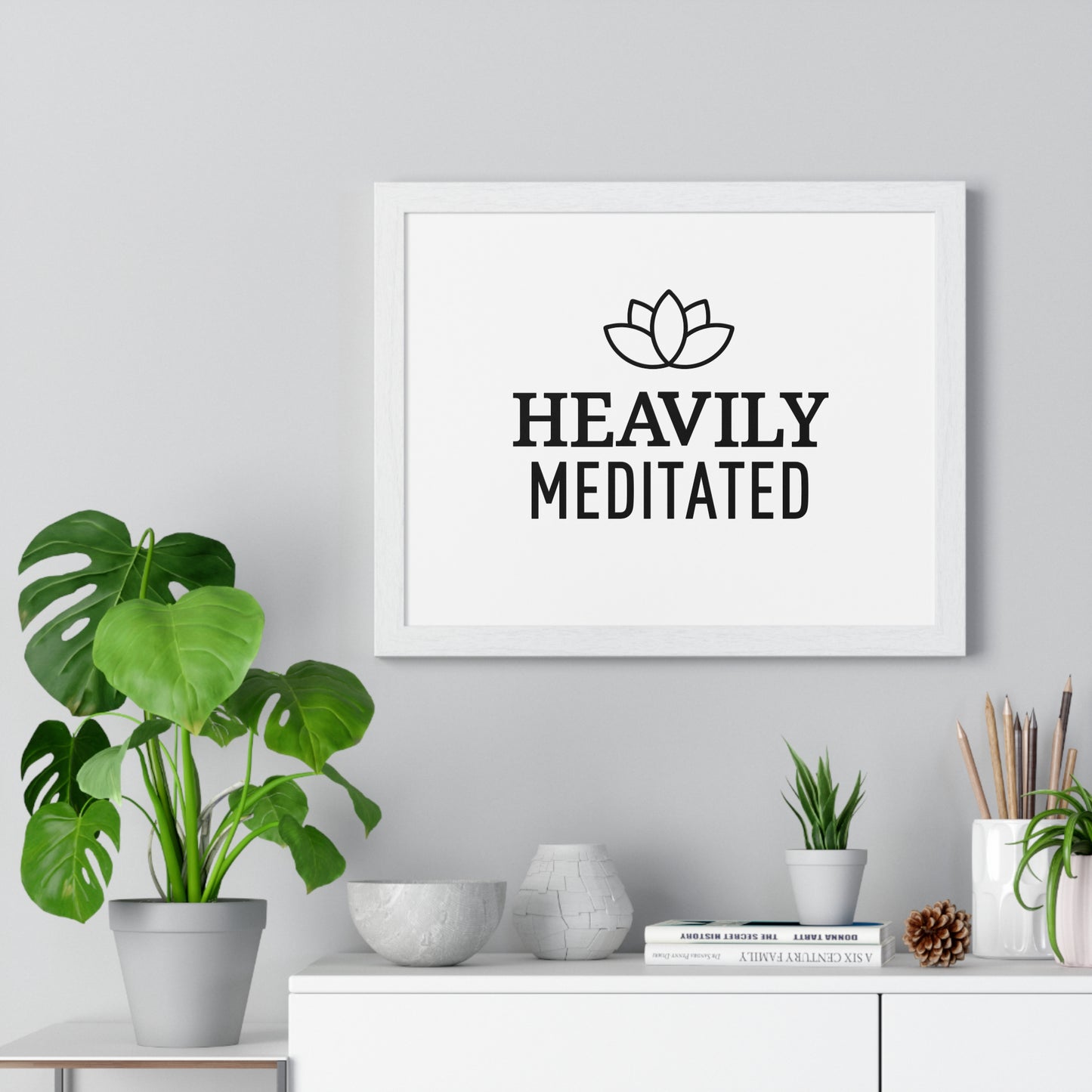 Horizontal Framed Poster - YOGA SANTA