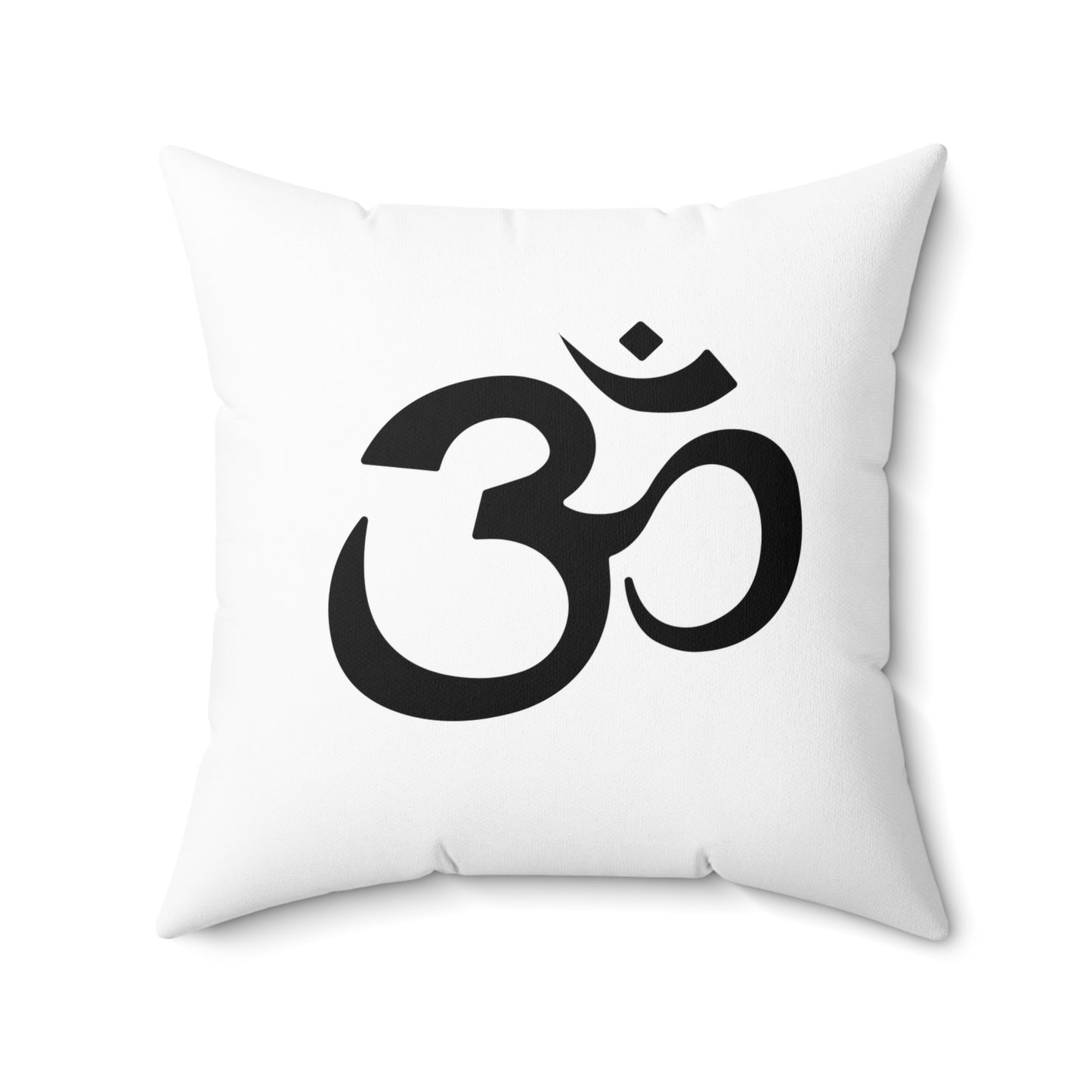 OM OHM ZEICHEN YOGA MEDITATION • Deko Kissen mit Reißverschluss Quadratisch Weiss