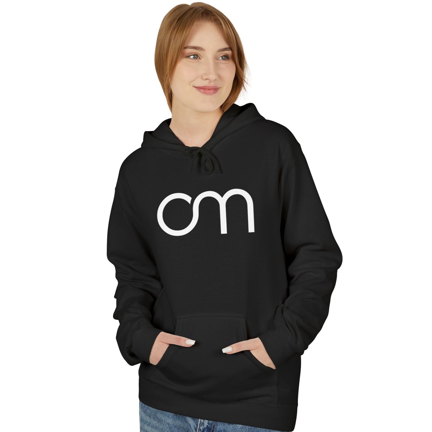 OM MANTRA OHM • Buddhismus, Hunduismus Spiritueller Sanskrit Spruch Hoodie in minimalistischem Design für Damen & Herren • Baumwolle 🌿