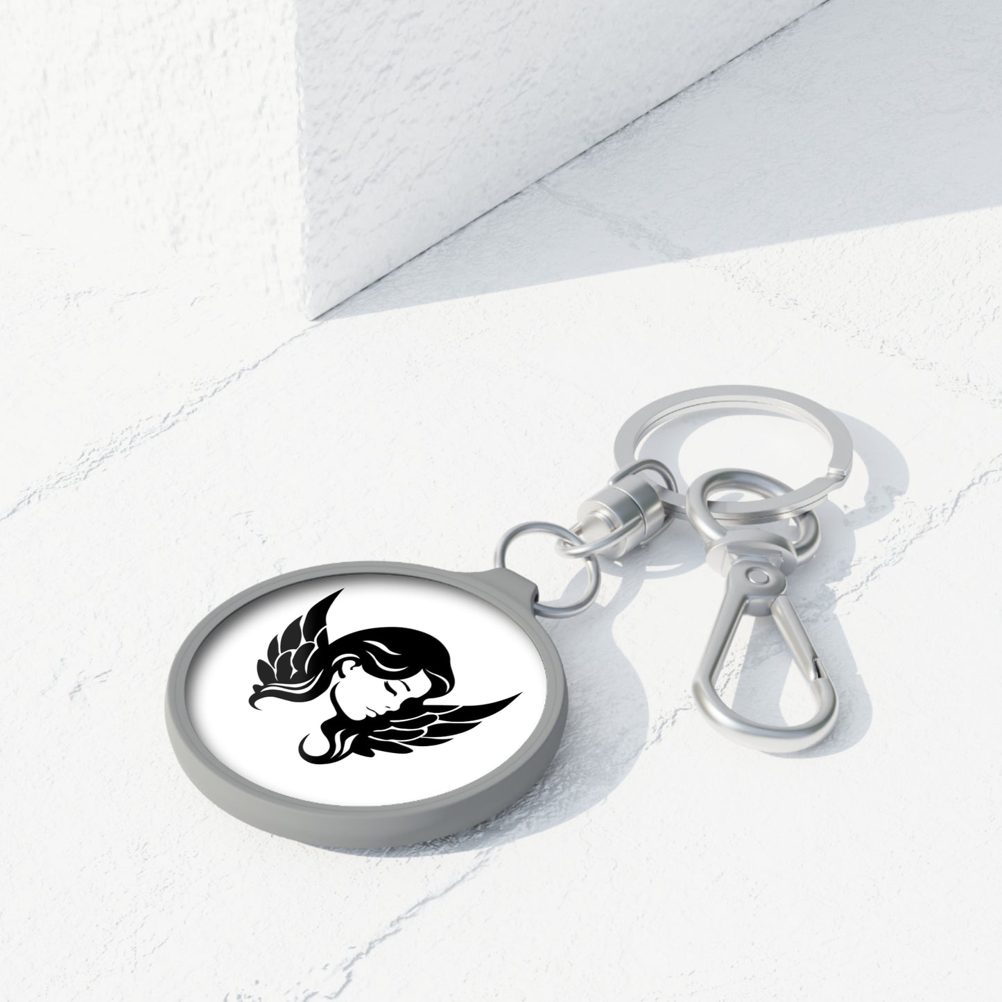 SCHUTZENGEL SCHÖNE FRAU TALISMAN • Edler Luxus Schlüsselanhänger mit Karabiner für Frauen & Männer