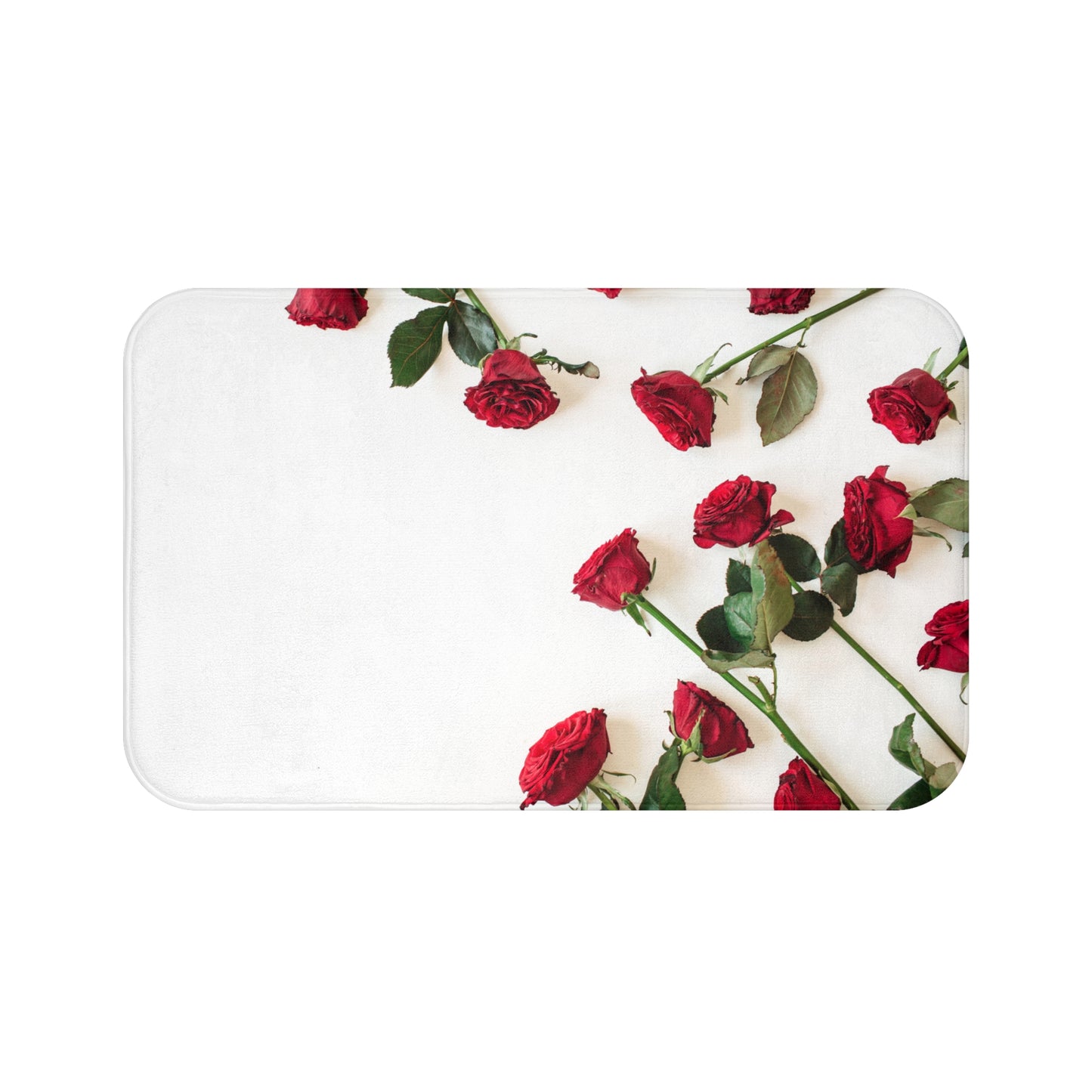 ROTE ROSEN FOTODRUCK QUALITÄT • Liebesbeweis Geschenk, LOVE Liebesbotschaft ❤️ • Badvorleger / Fussmatte / Badteppich EXTRA Weich • 43 x 61 cm & 53 x 86 cm