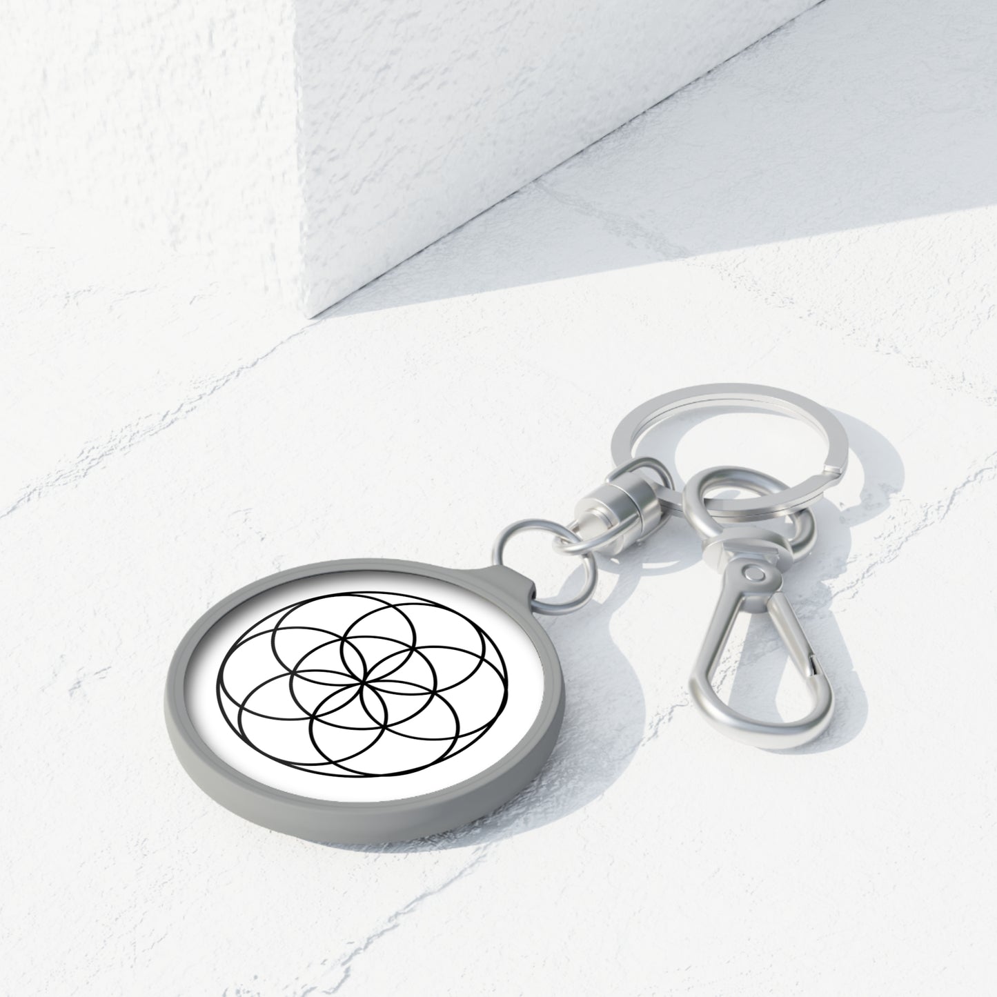 SEED OF LIFE - Samen des Lebens • Heilige Geometrie • Edler Luxus Schlüsselanhänger mit Karabiner für Frauen & Männer