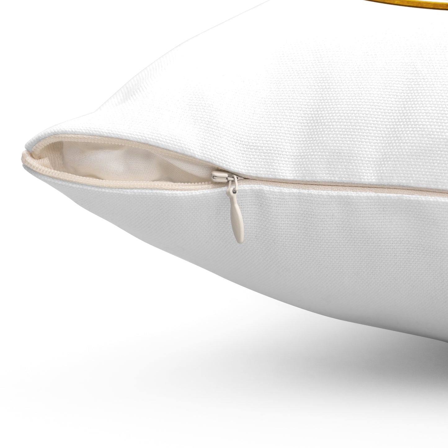 BLUME DES LEBENS - LUXUS GOLDOPTIK • Deko Kissen mit Reißverschluss Quadratisch Weiss - YOGA SANTA