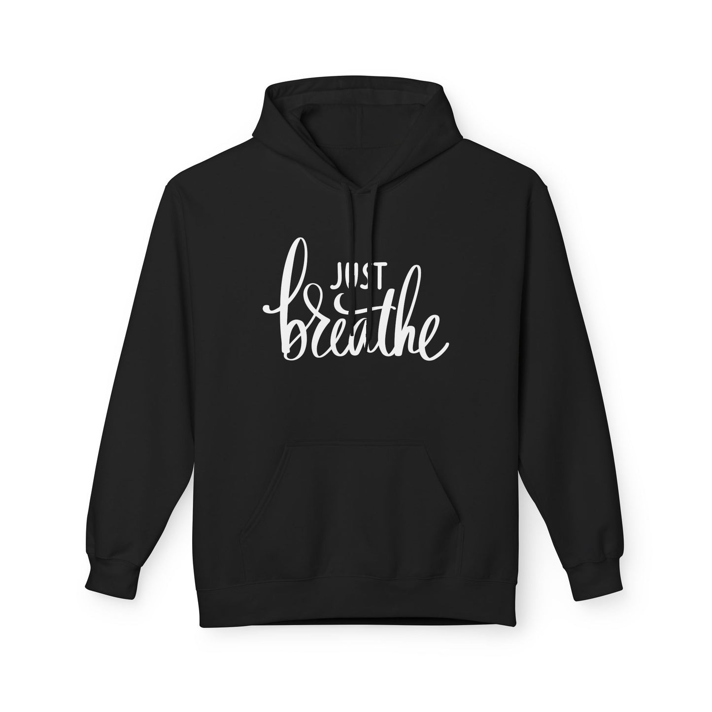 JUST BREATHE • Yoga Meditations Spruch Inspirierender Kuschelweicher Hoodie für Damen & Herren • Baumwolle 🌿