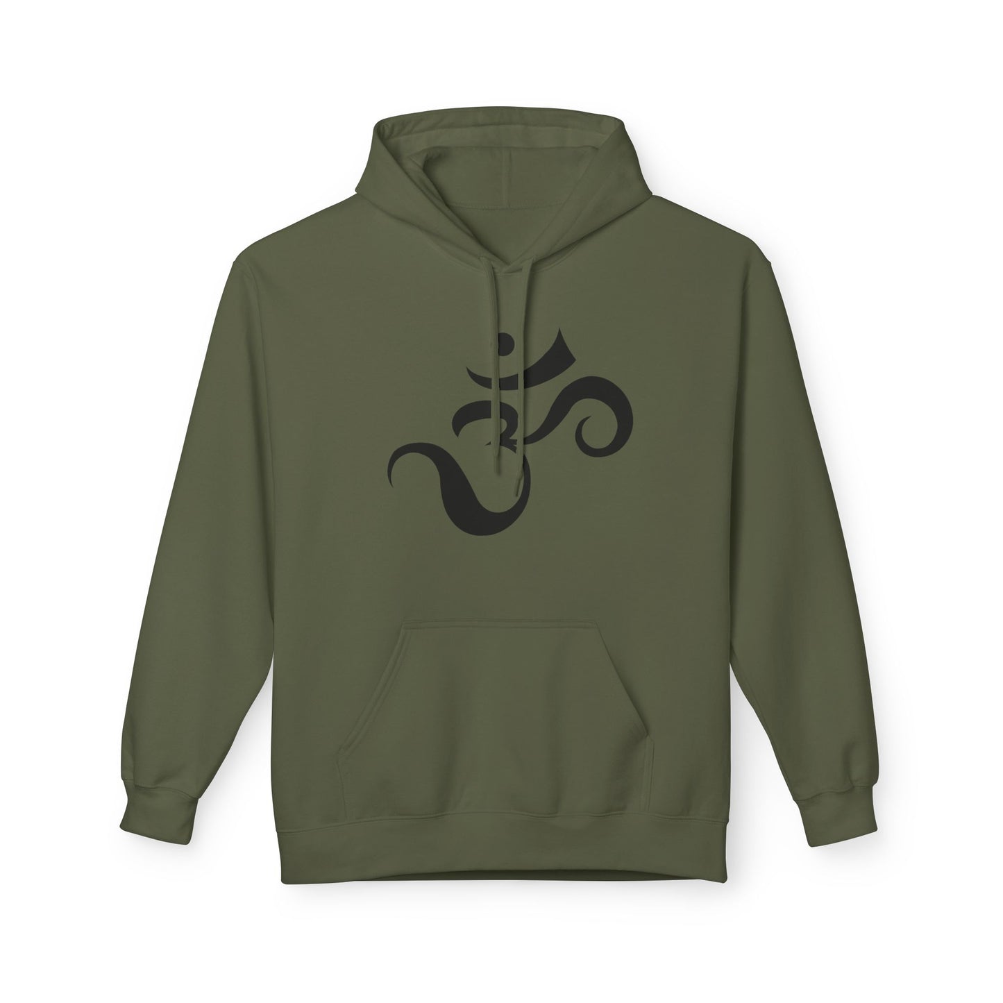 OM SYMBOL OHM ZEICHNUNG SANSKRIT BUDHHISMUS HINDUISMUS MANTRA • Fleece Hoodie für Damen & Herren • Baumwolle 🌿