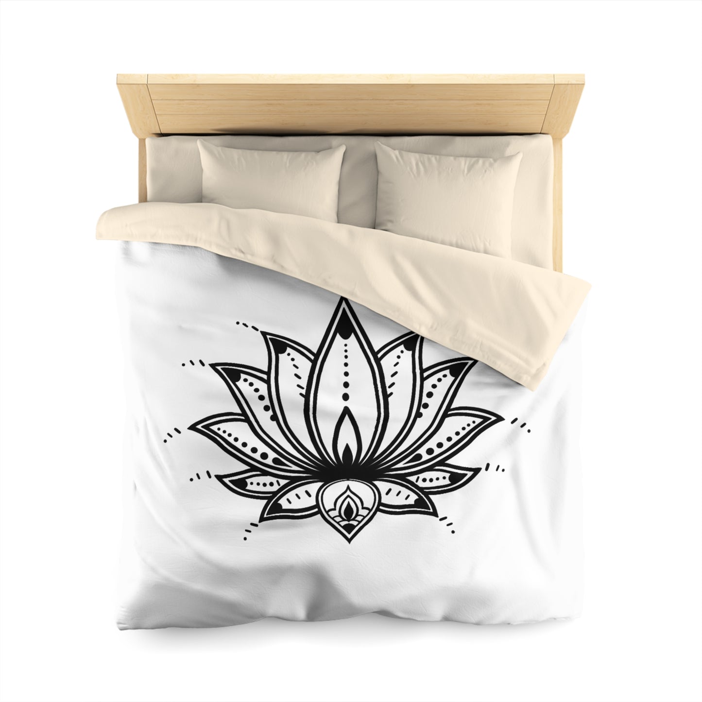 LOTUSBLÜTE BUDDHISTISCHES SYMBOL • Luxus Fleece Kuschelweich Bettwäsche 200x200 cm &  220x240 cm
