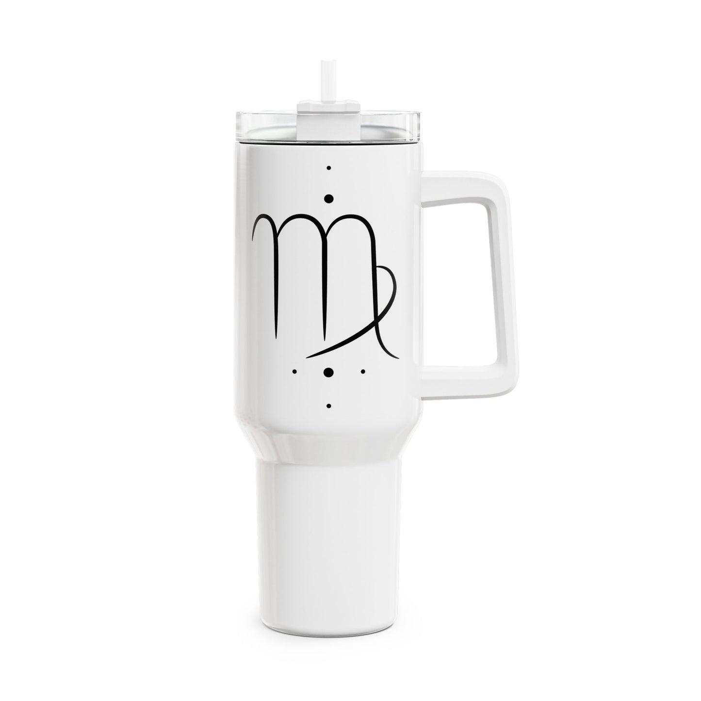 JUNGRAU VIGIO SYMBOL STERZEICHEN • Tumbler mit Henkel & Strohhalm • XXL Reisebecher 1,2L - YOGA SANTA