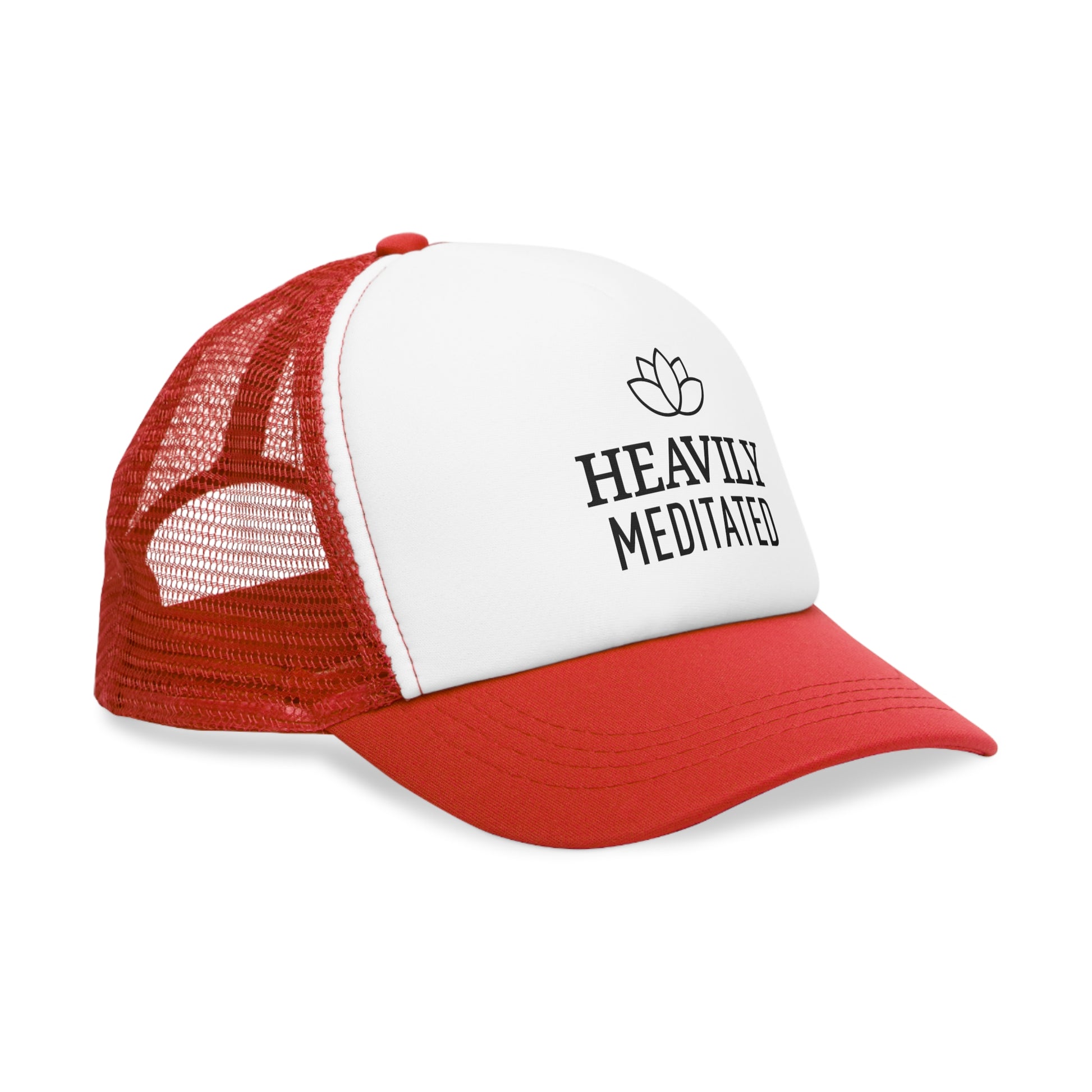 HEAVILY MEDITATED • Yoga Spruch Meditations Accessoire • Mütze Trucker Mesh Cap - YOGA SANTA