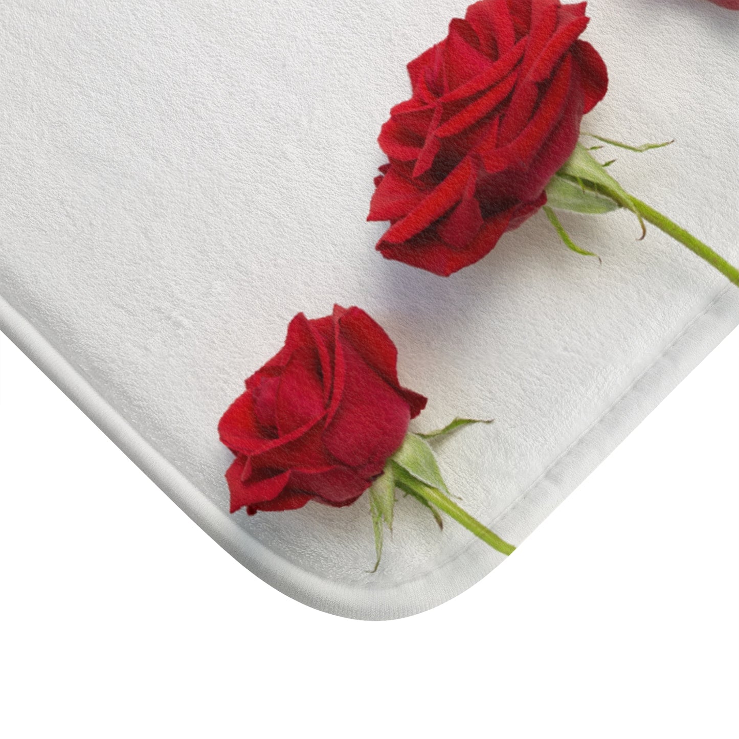 ROTE ROSEN GESCHENK • LOVE Liebesbotschaft ❤️ • Badvorleger / Fussmatte / Badteppich EXTRA Weich • 43 x 61 cm & 53 x 86 cm