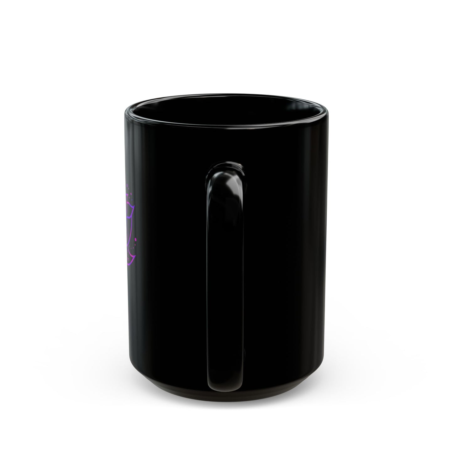 LOTUSBLÜTE LILA VIOLET PINK • 440ml XXL Kaffeebecher Schwarz - YOGA SANTA