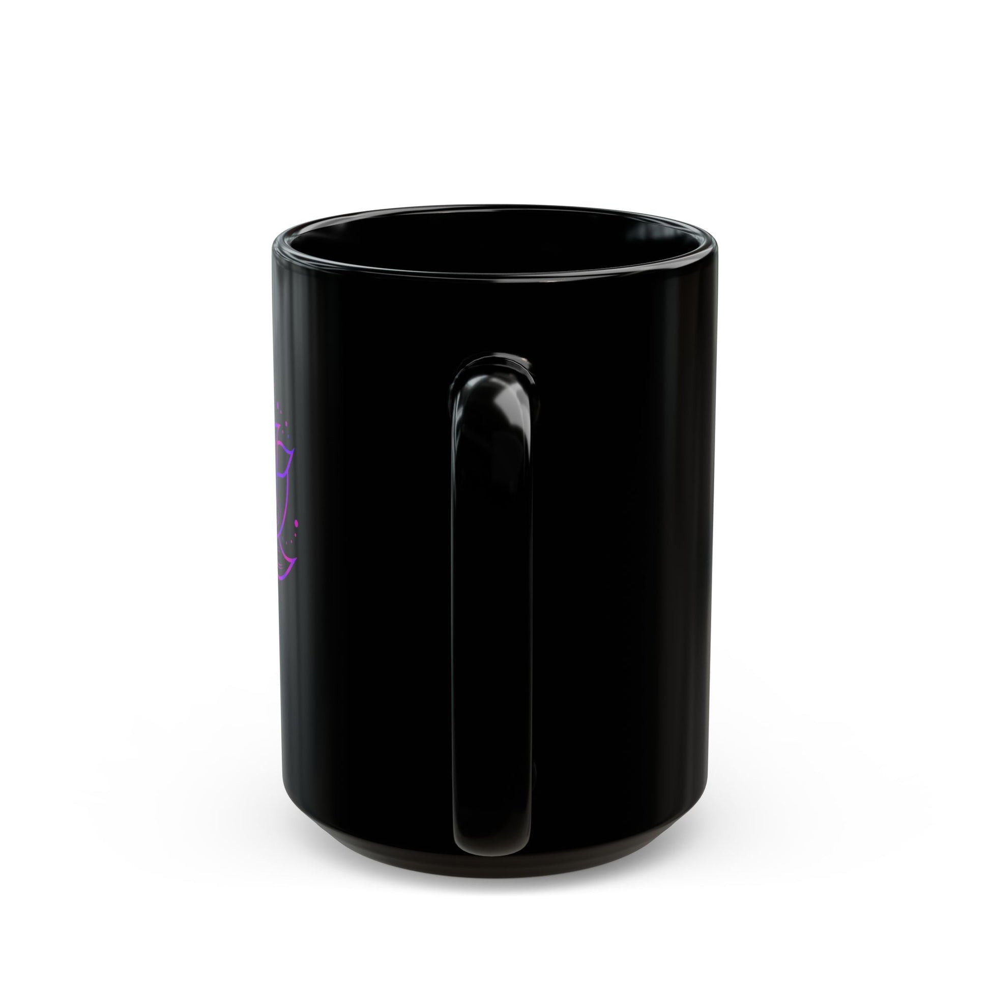 LOTUSBLÜTE LILA VIOLET PINK • 440ml XXL Kaffeebecher Schwarz - YOGA SANTA